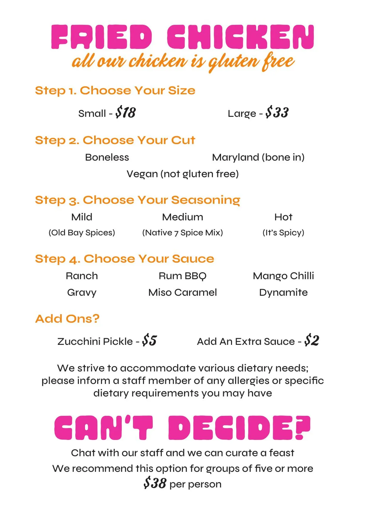 Rude Boy menu, page 8