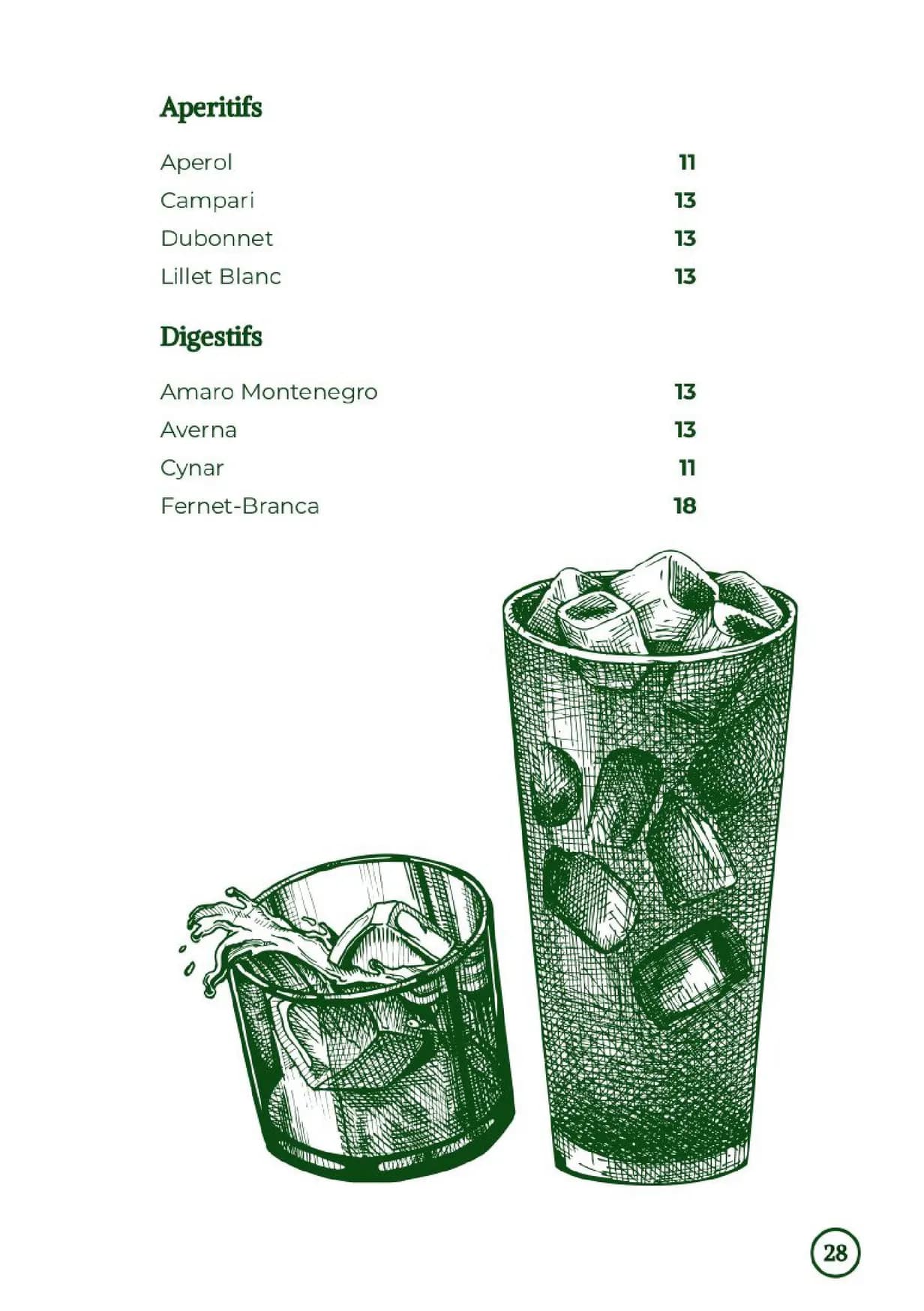 30ML Bar & Restaurant menu, page 37