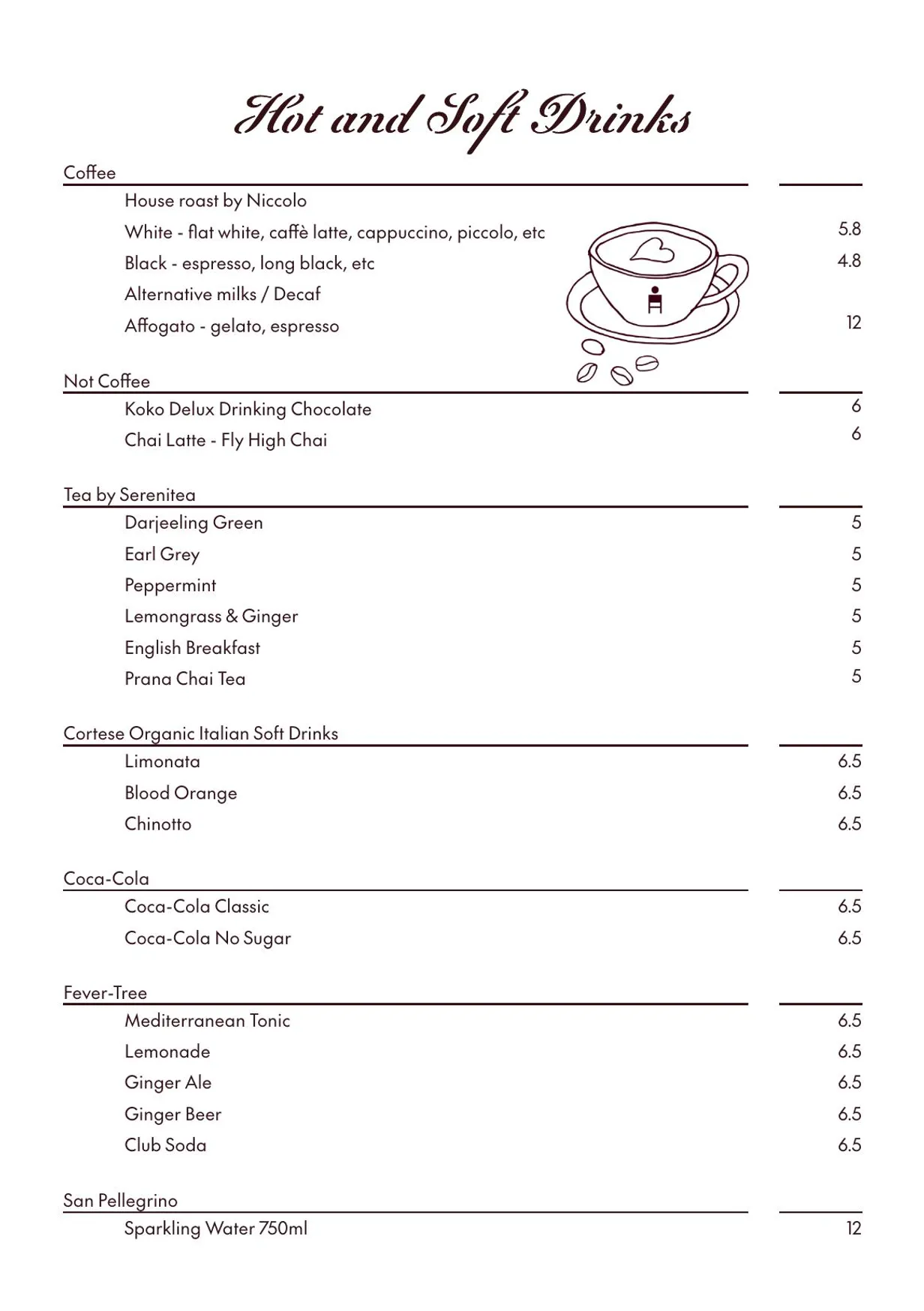 Amatrice Rooftop Restaurant menu, page 18
