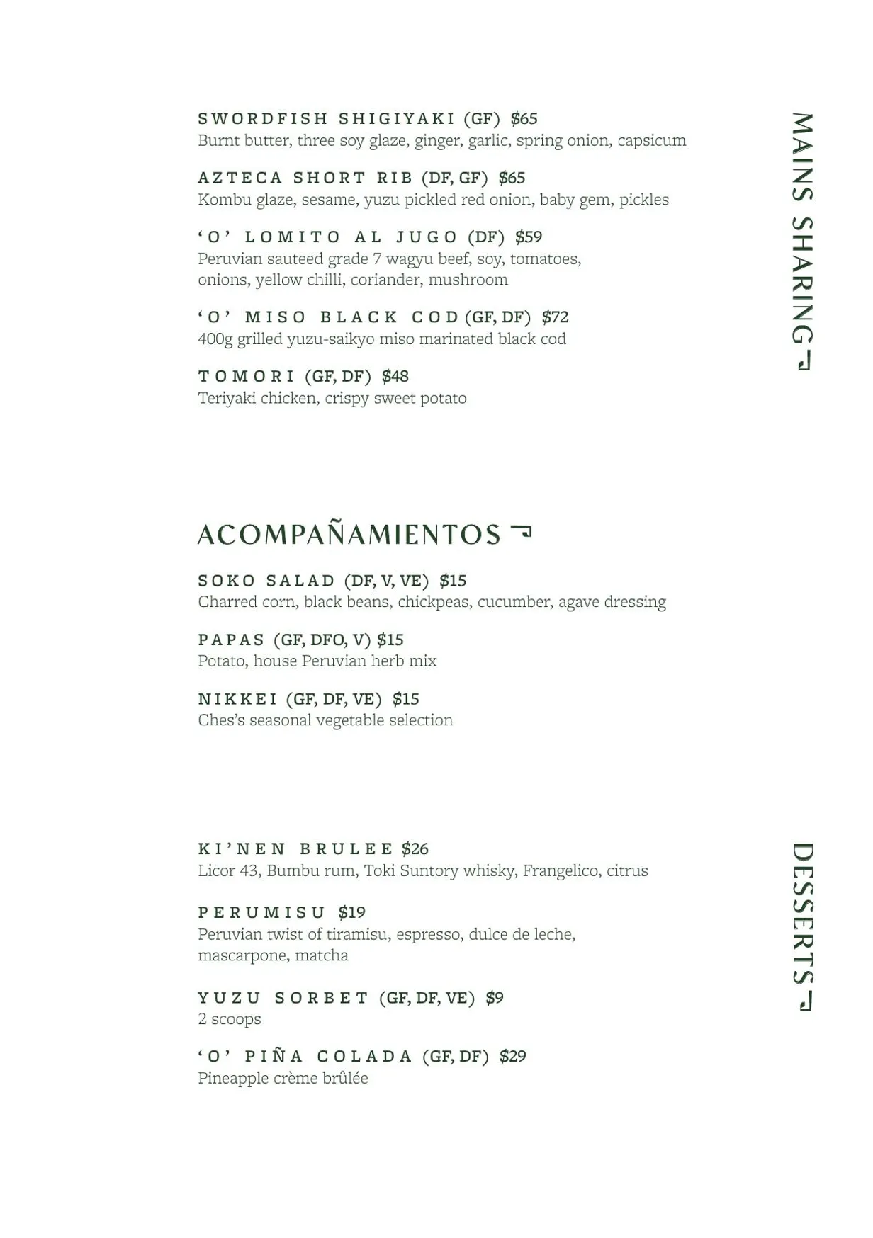 Soko Rooftop menu, page 5