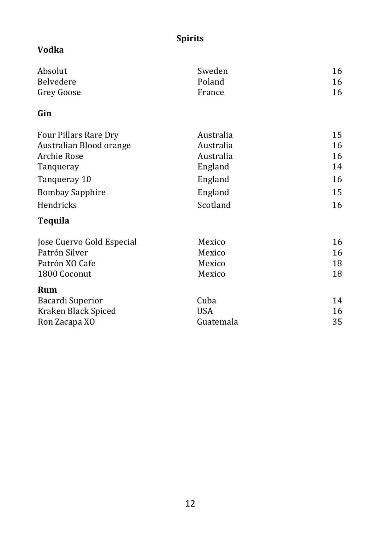 Pony Dining menu, page 15