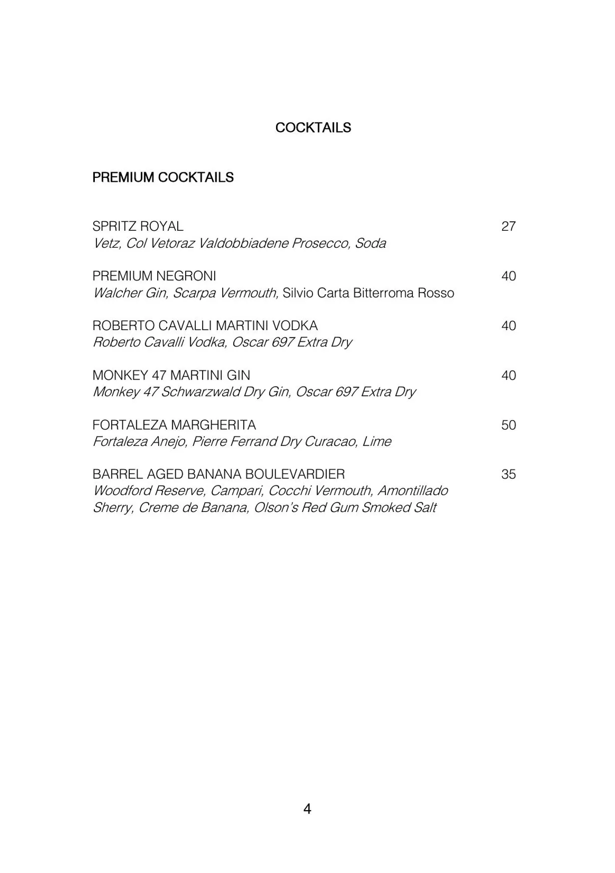 Ormeggio menu, page 6