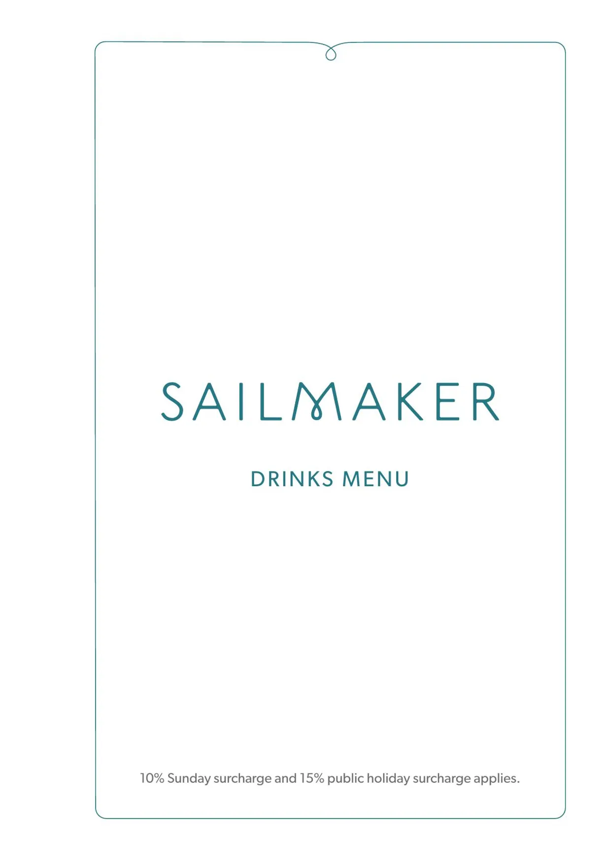 Sailmaker Restaurant menu, page 2