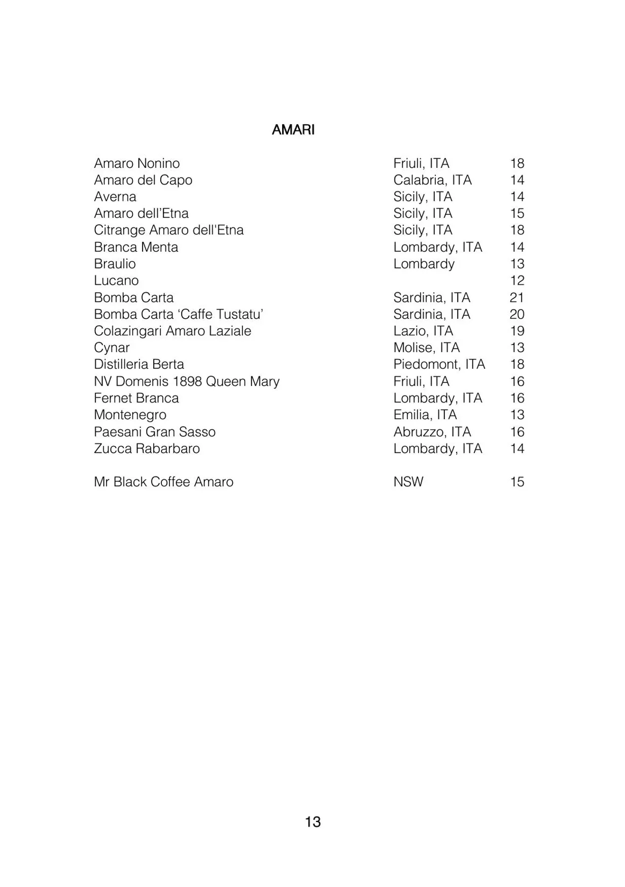 Ormeggio menu, page 15