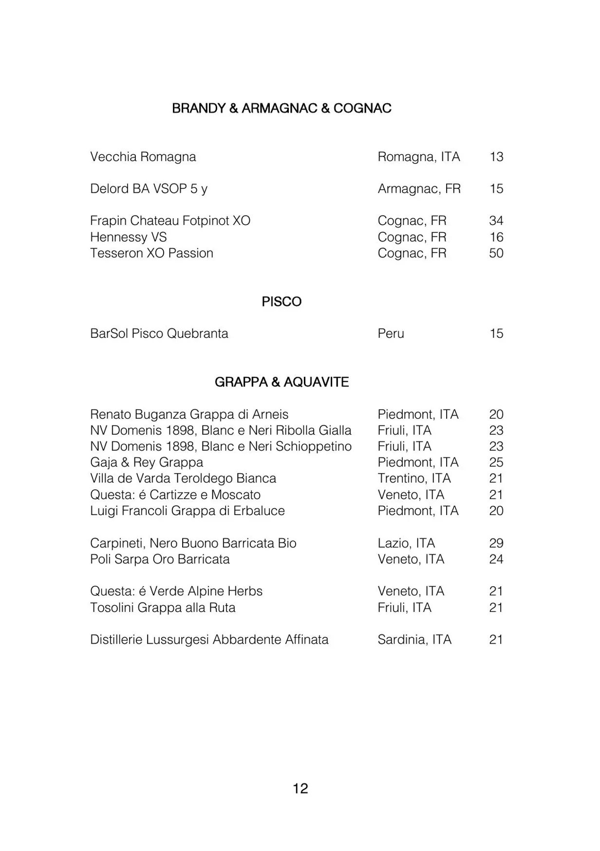 Ormeggio menu, page 14