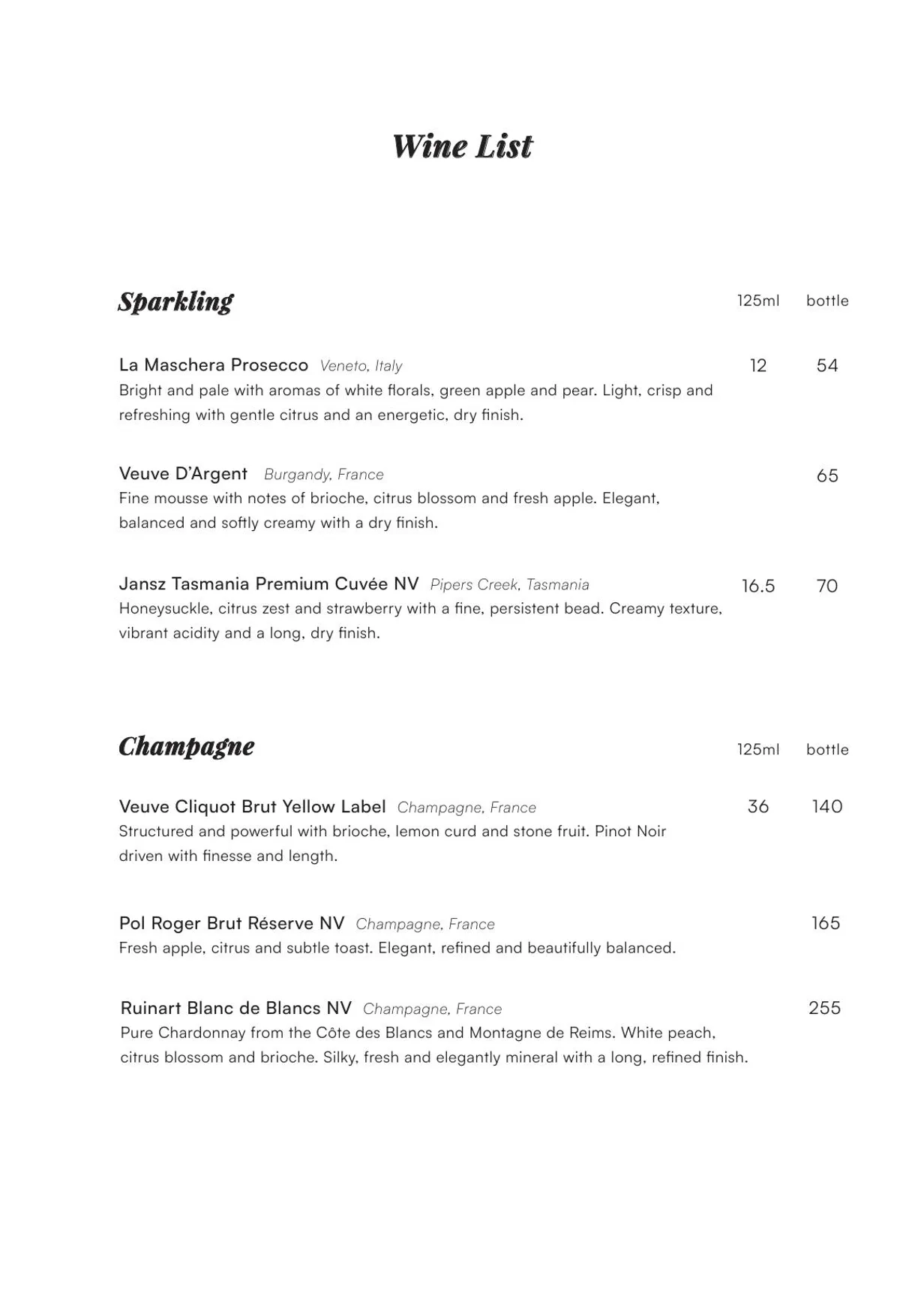 Bar Pacino menu, page 6
