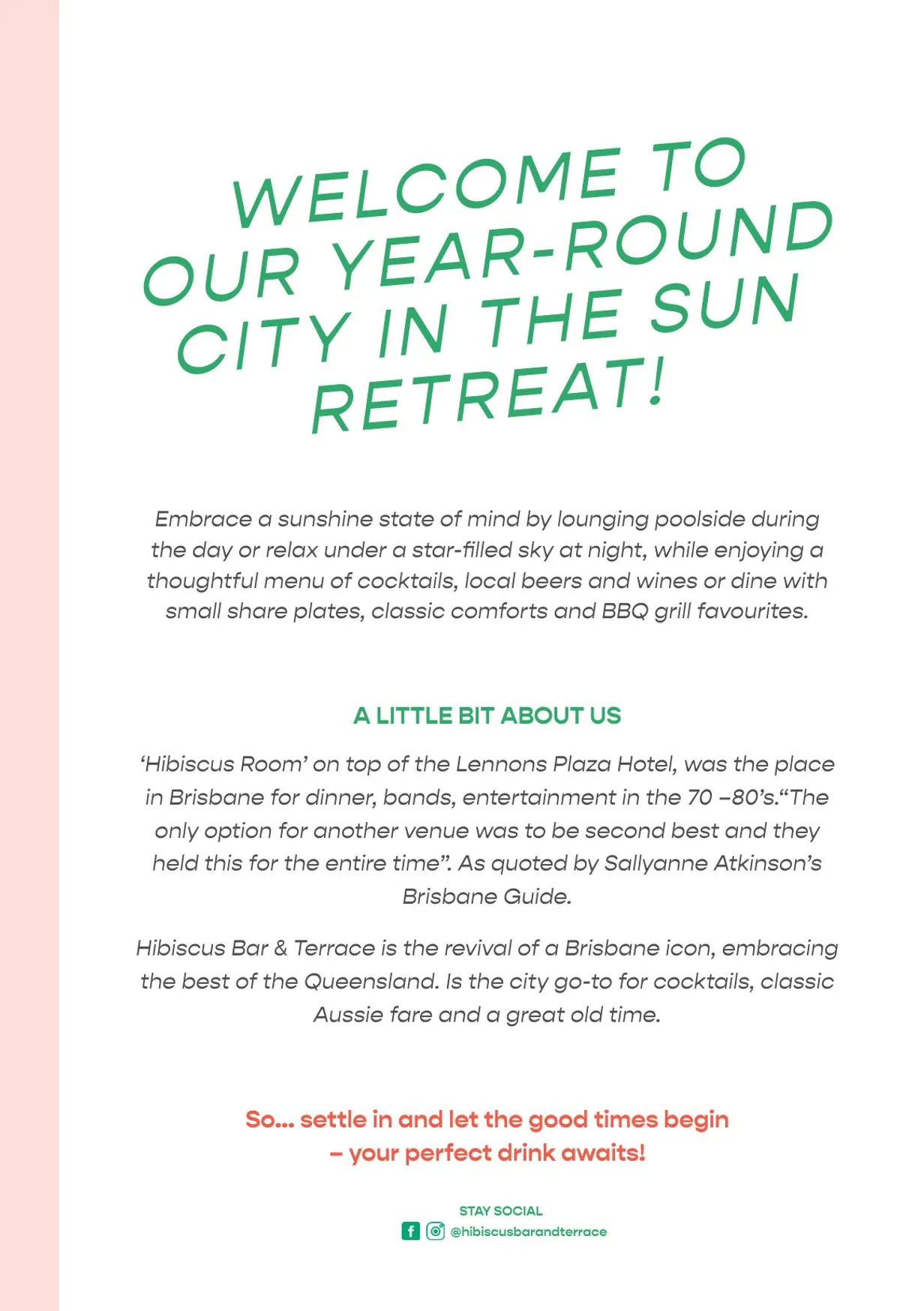 Hibiscus Bar & Terrace menu, page 3