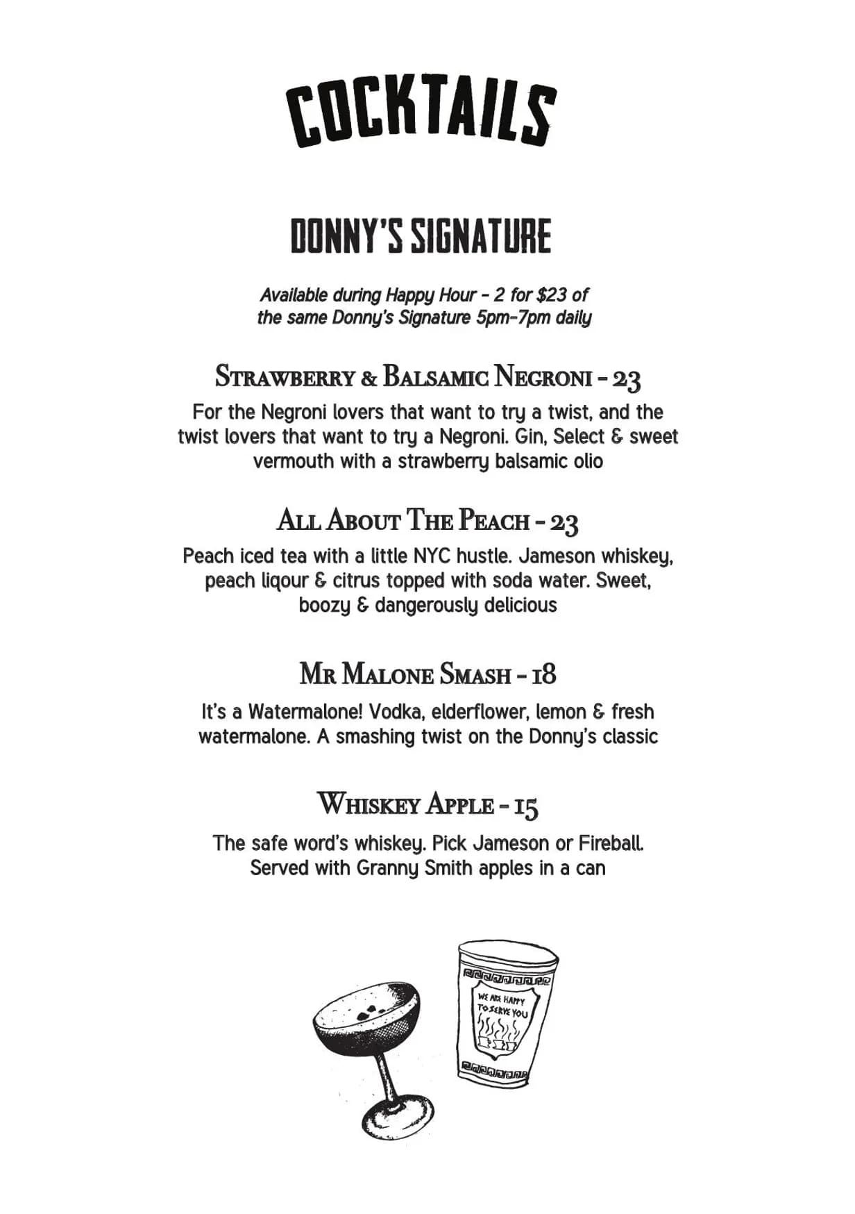 Donny's menu, page 8