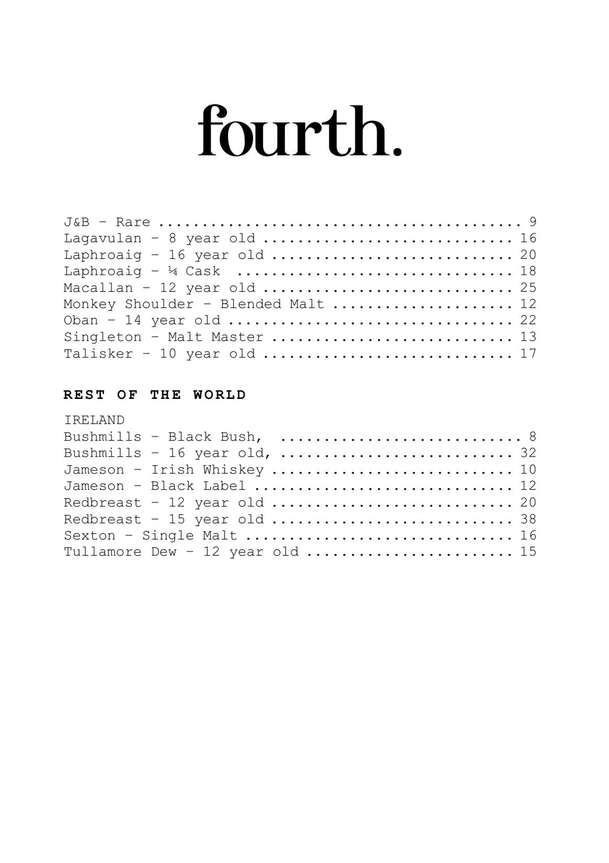 Fourth menu, page 10