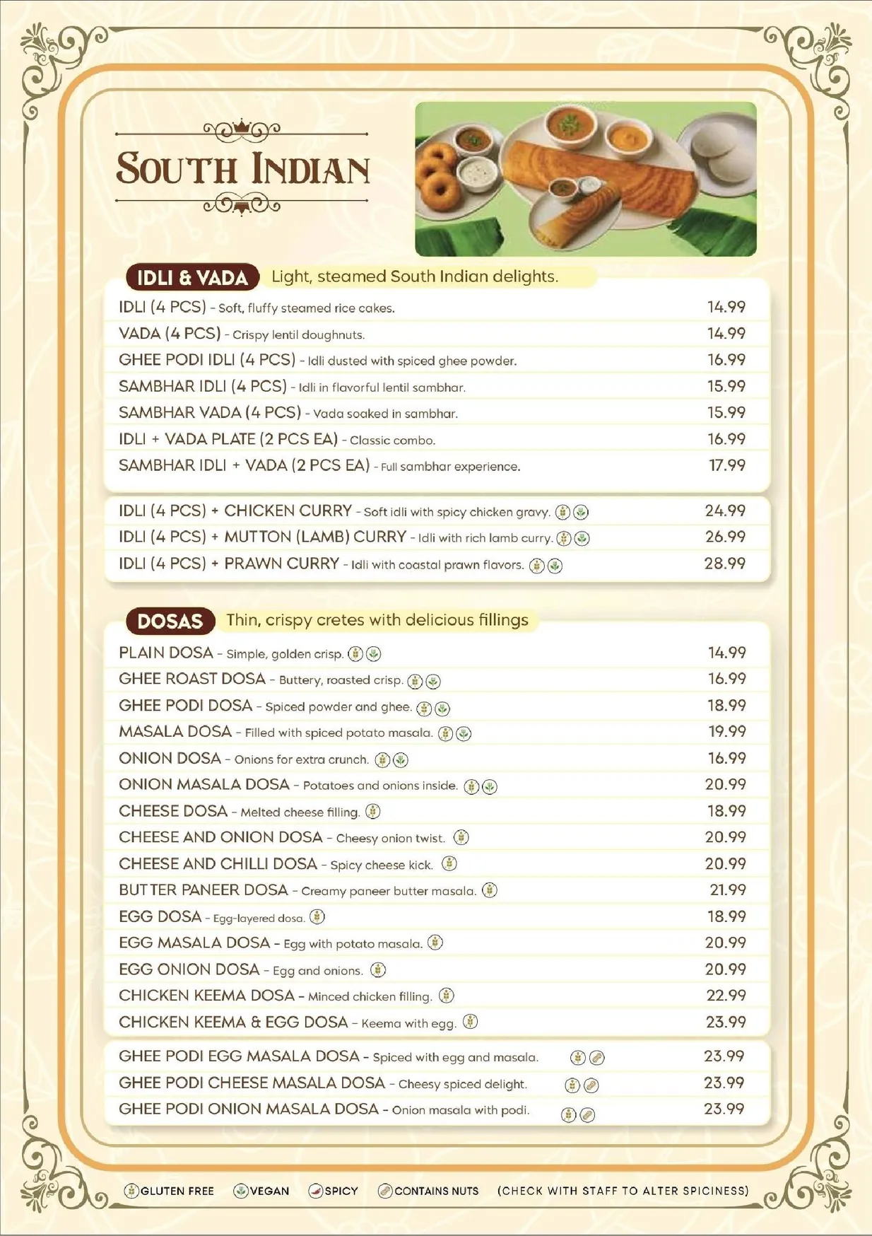 Hello India Bunbury menu, page 5