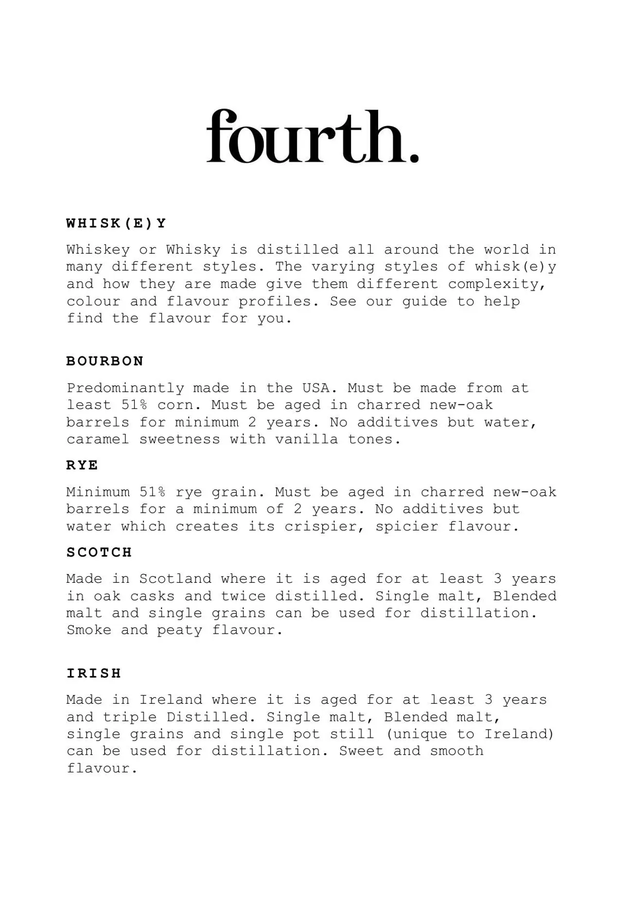 Fourth menu, page 8