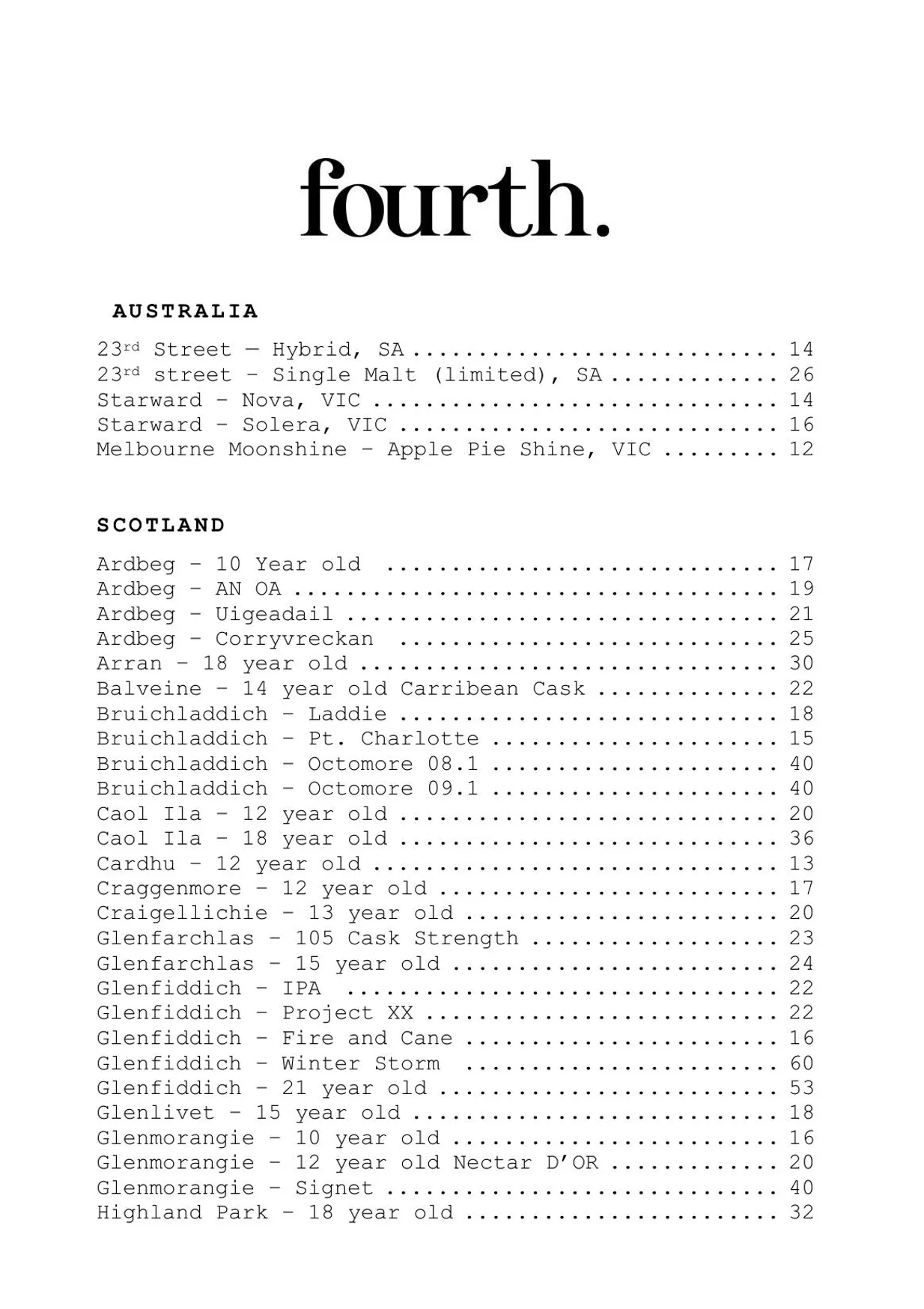 Fourth menu, page 9