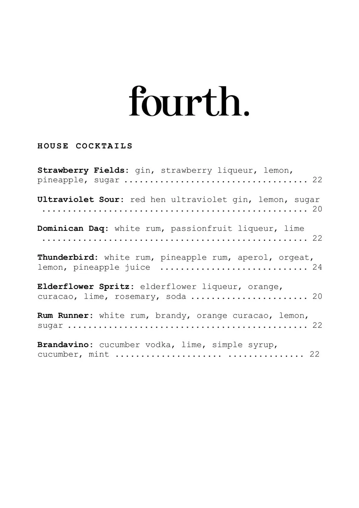 Fourth menu, page 6
