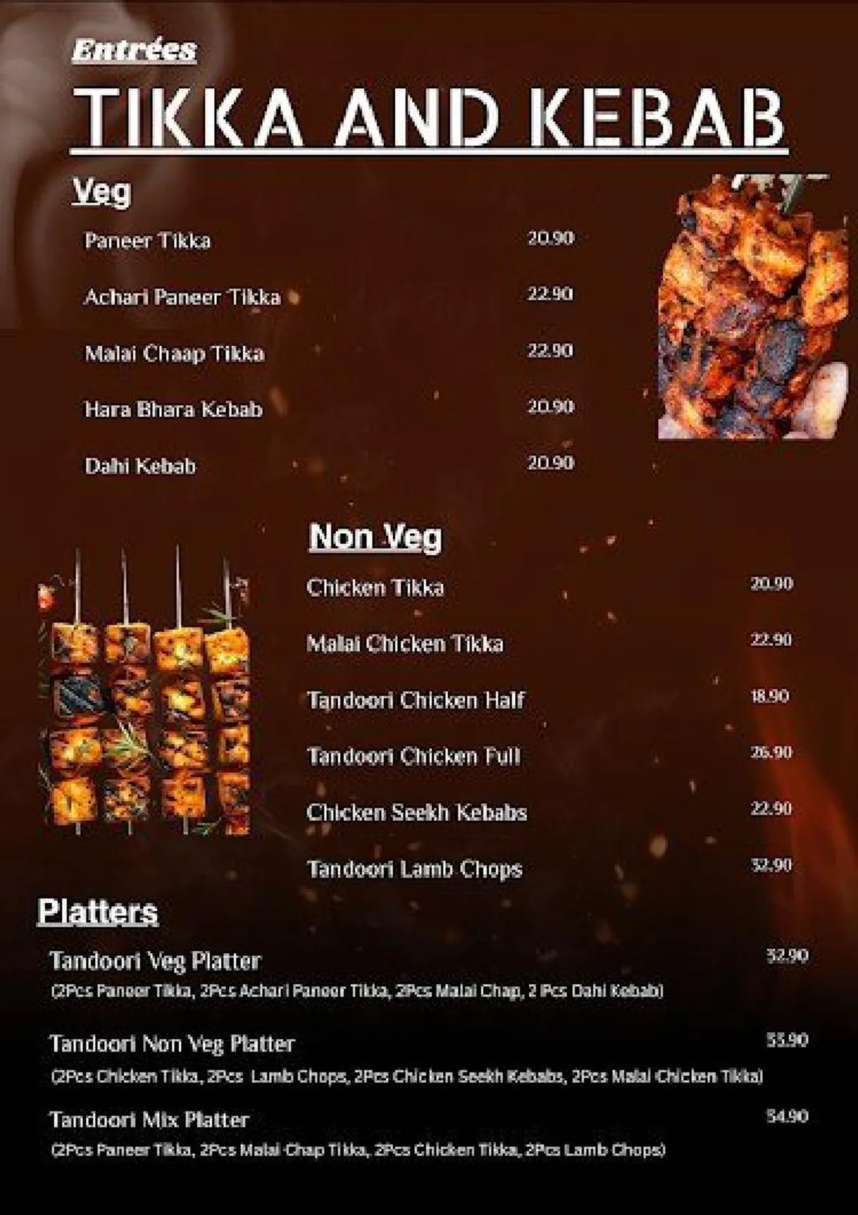 Spicy Saffron menu, page 3