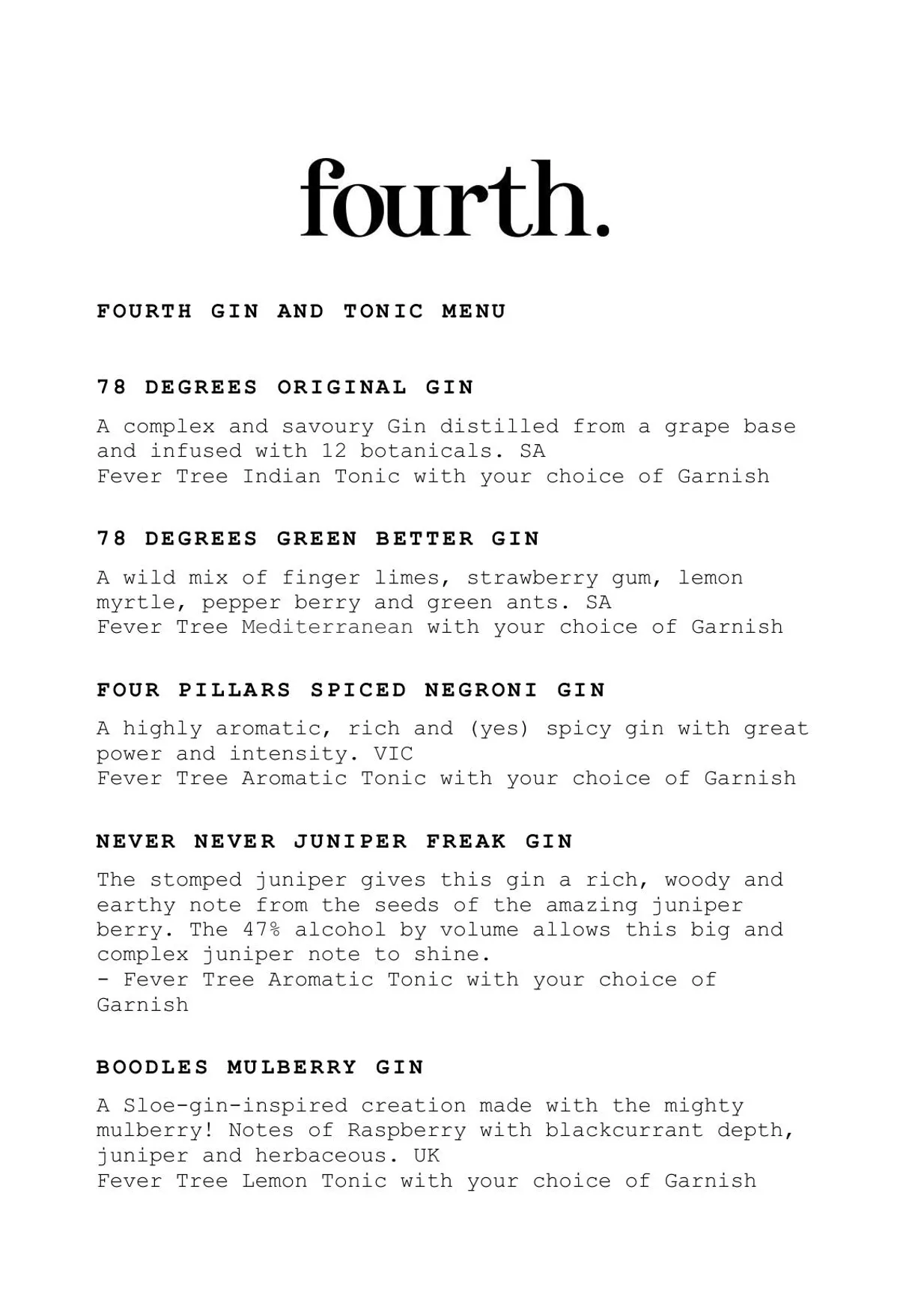 Fourth menu, page 13