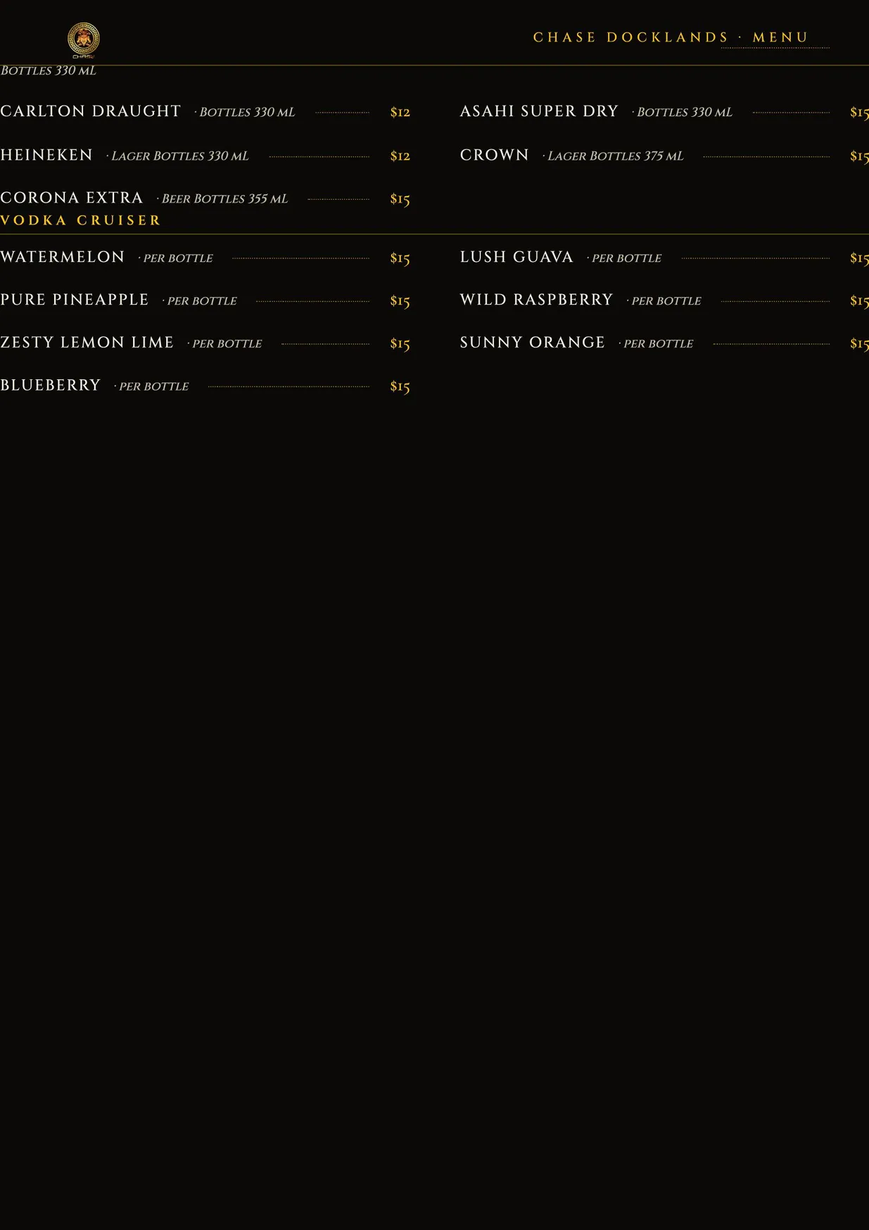 Chase menu, page 10