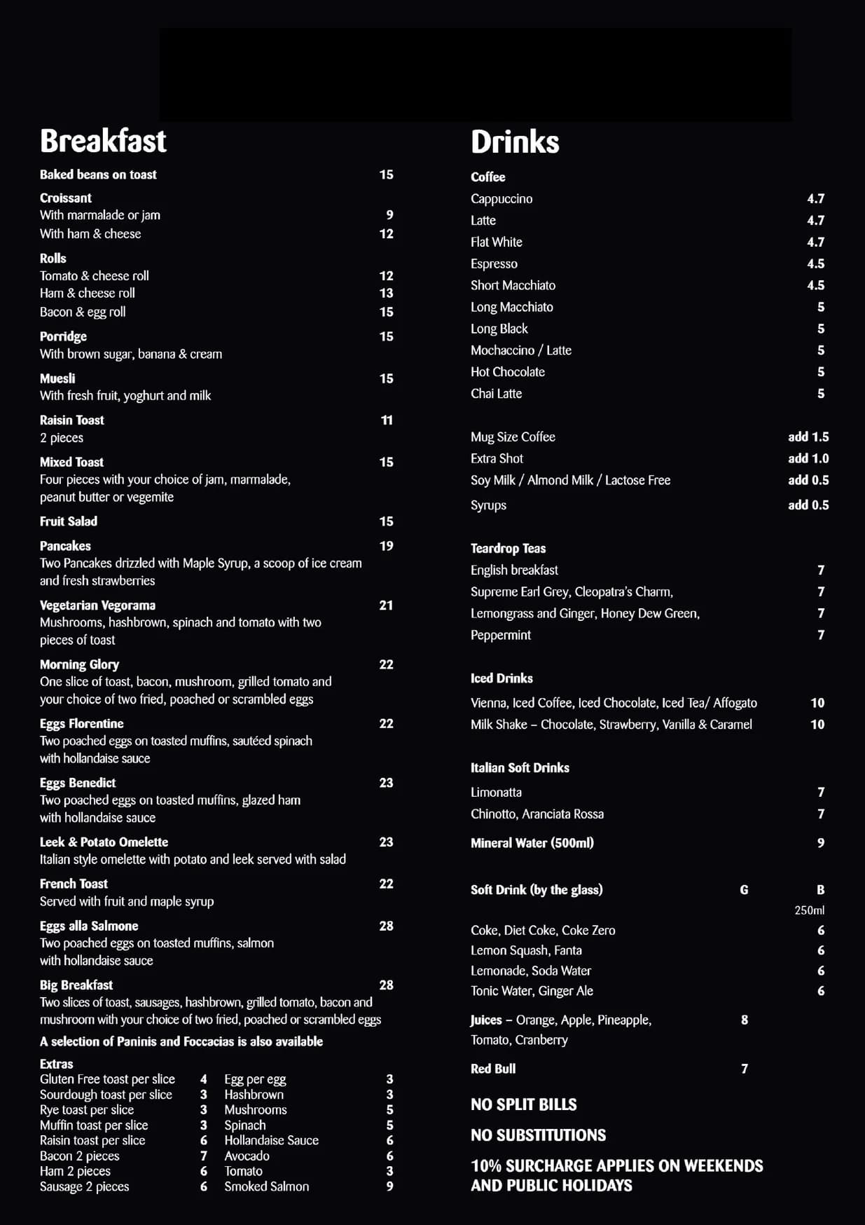 Triim menu, page 4