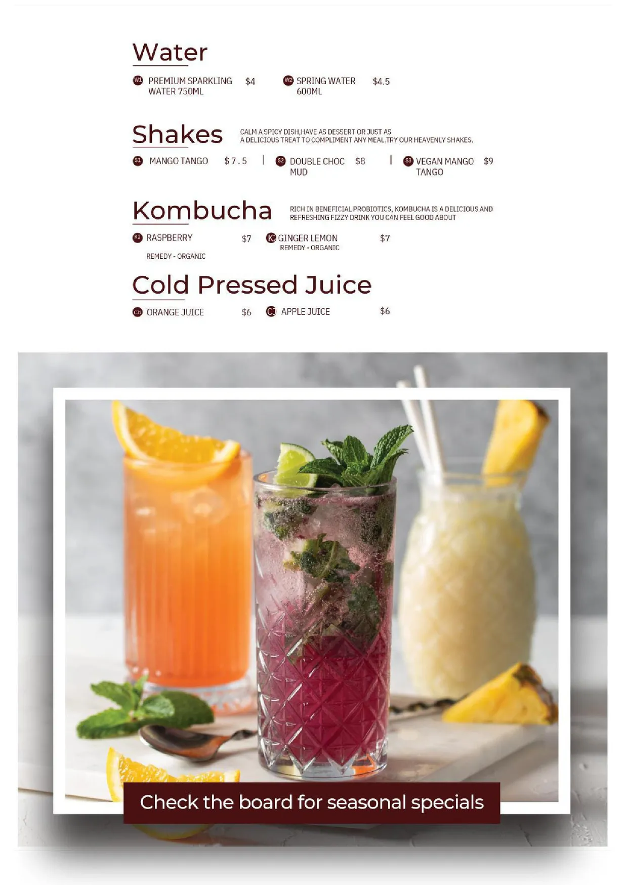 It's Mirchi Healthy Indian menu, page 11