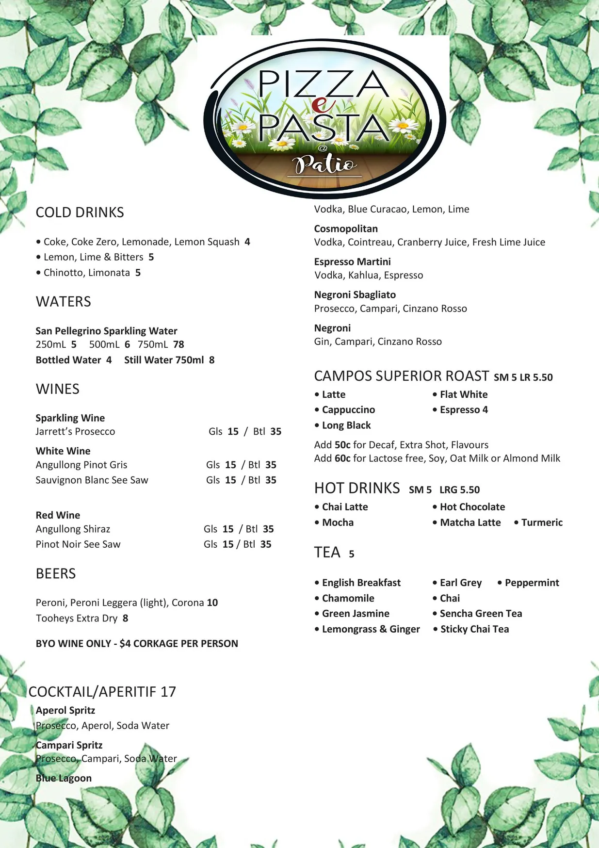 Patio @ Putney menu, page 6
