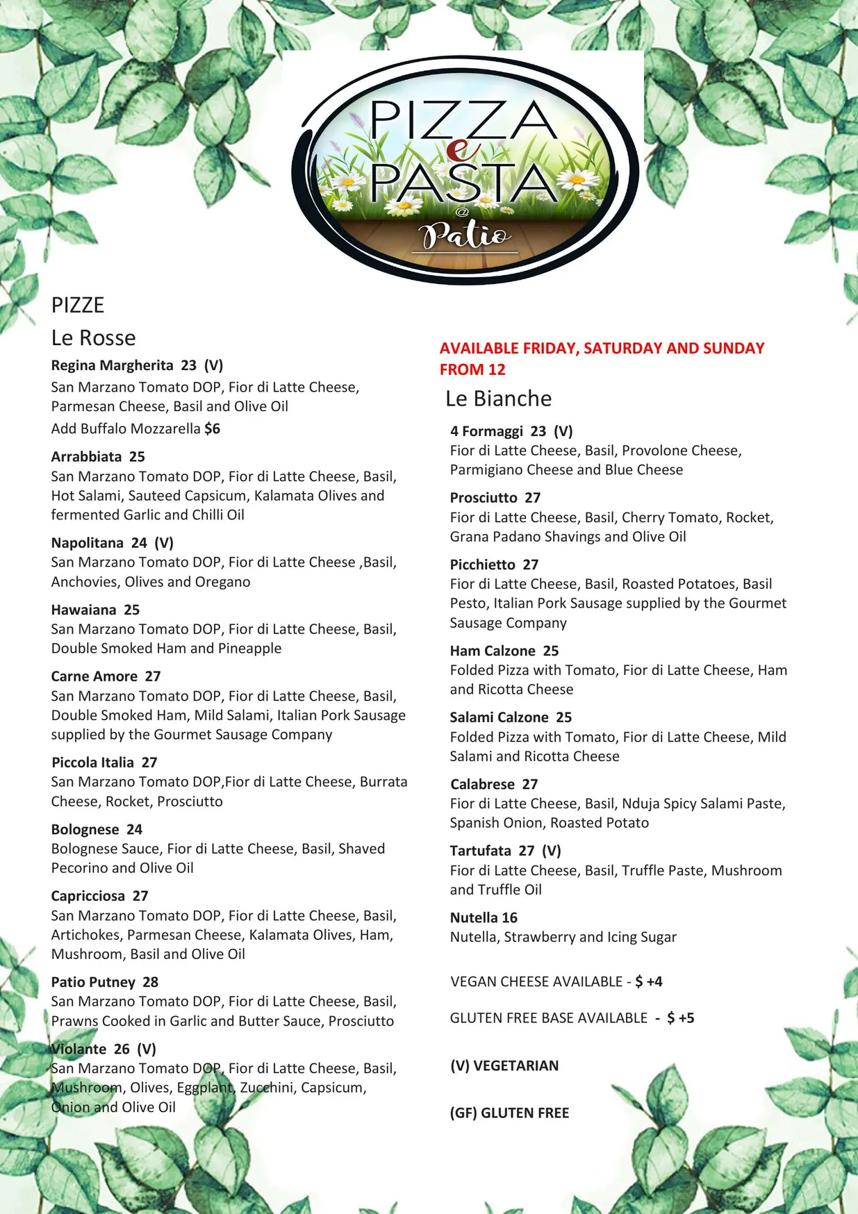 Patio @ Putney menu, page 5