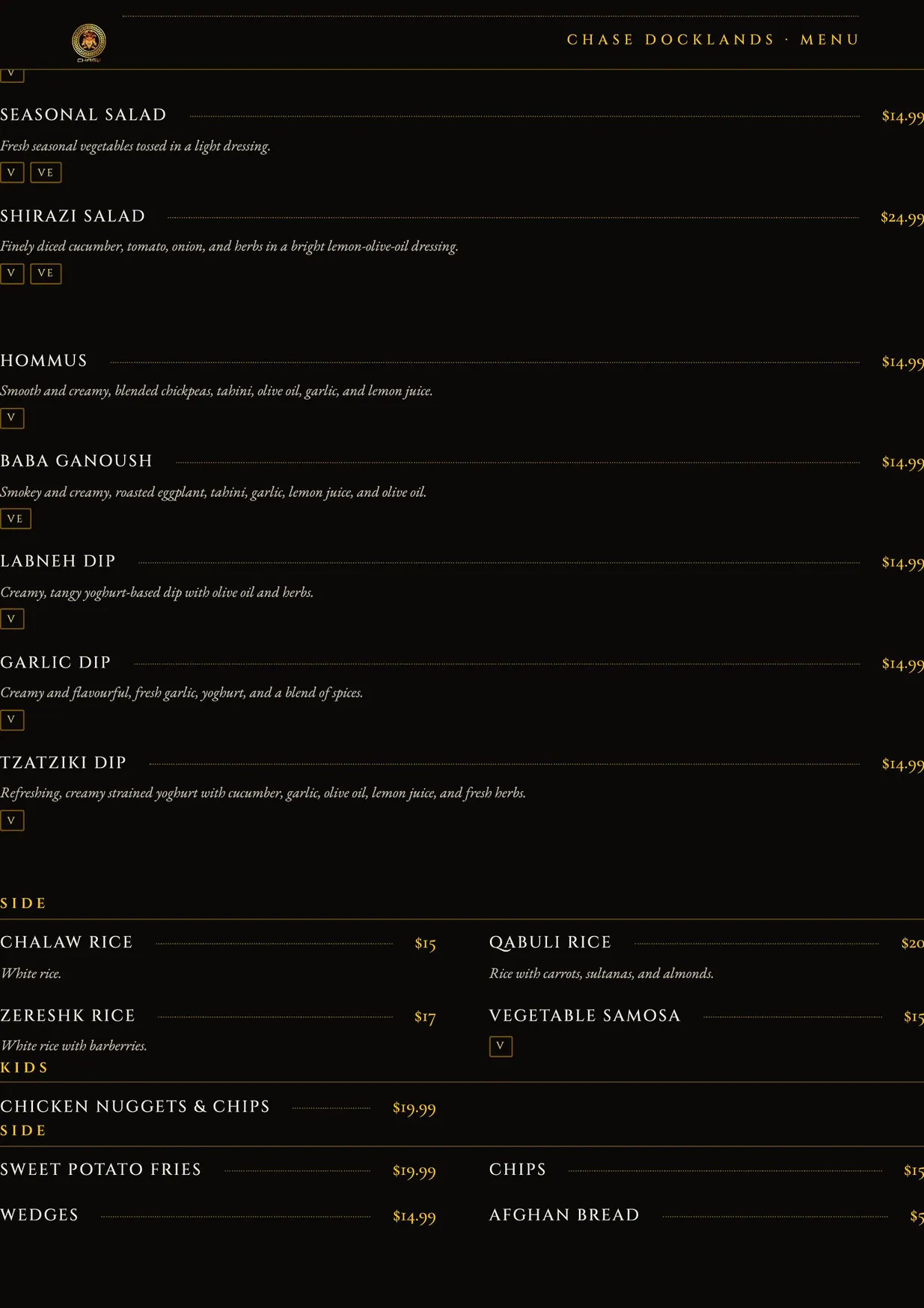 Chase menu, page 5
