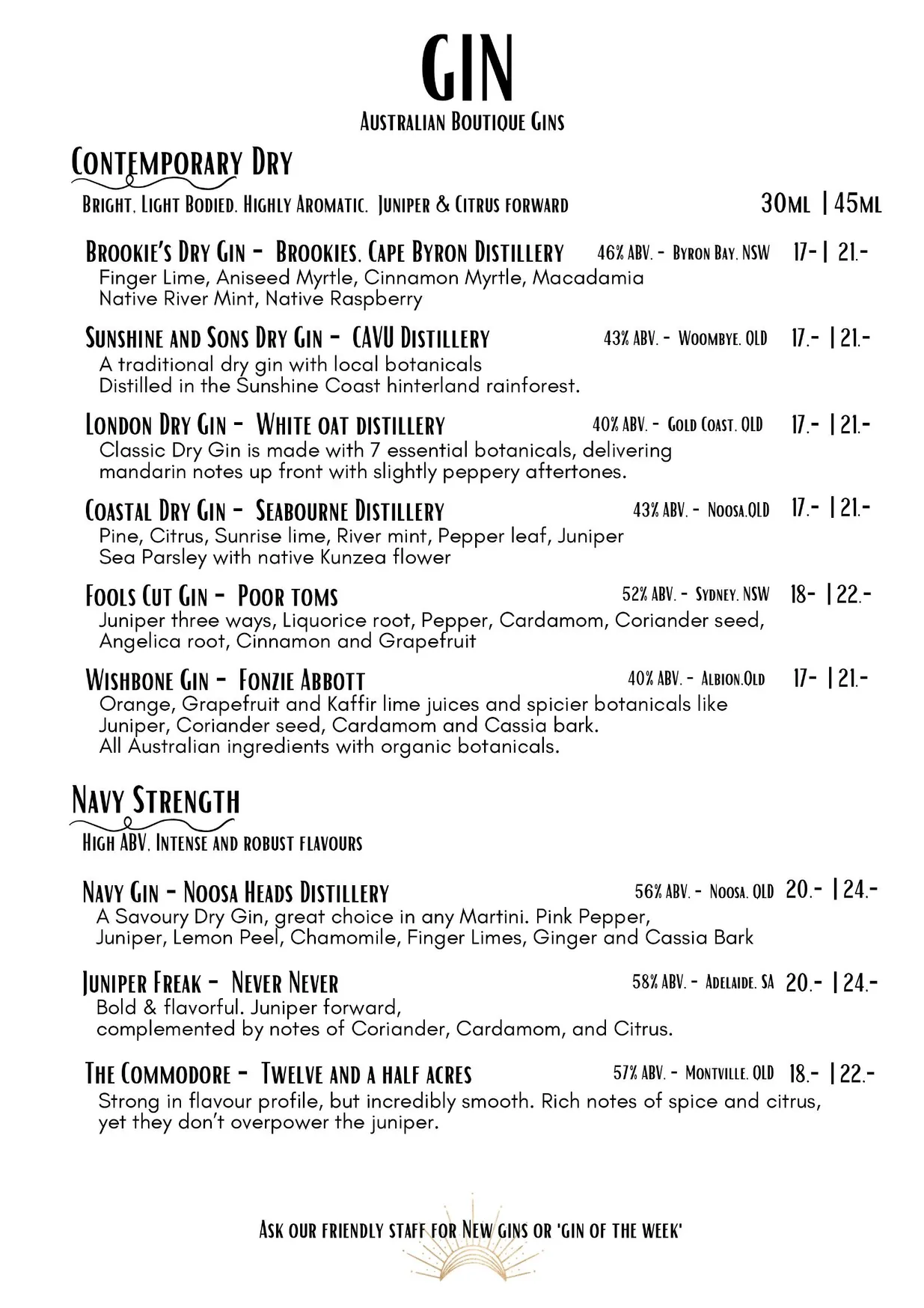 Moonstruck Noosa menu, page 6