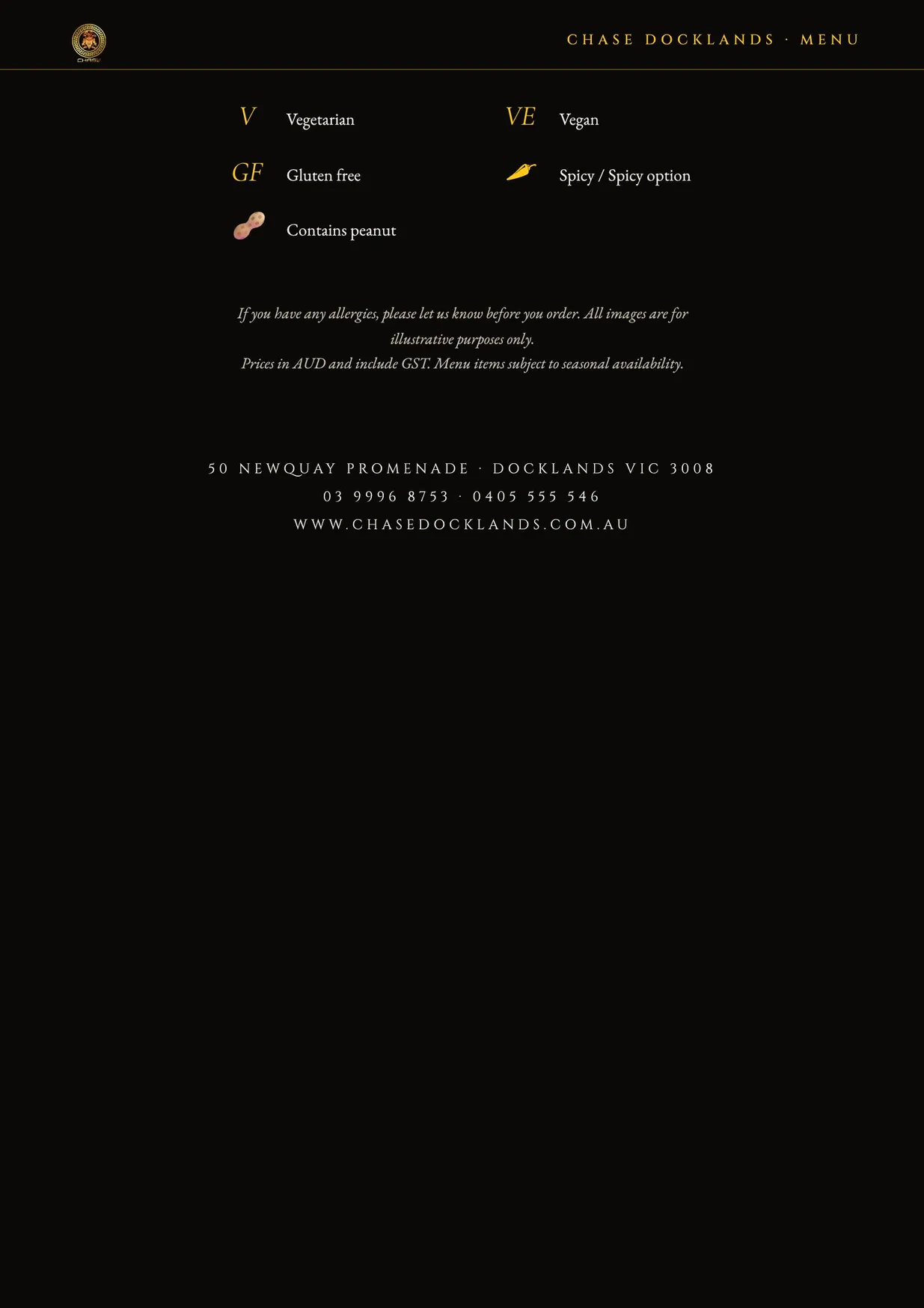 Chase menu, page 11