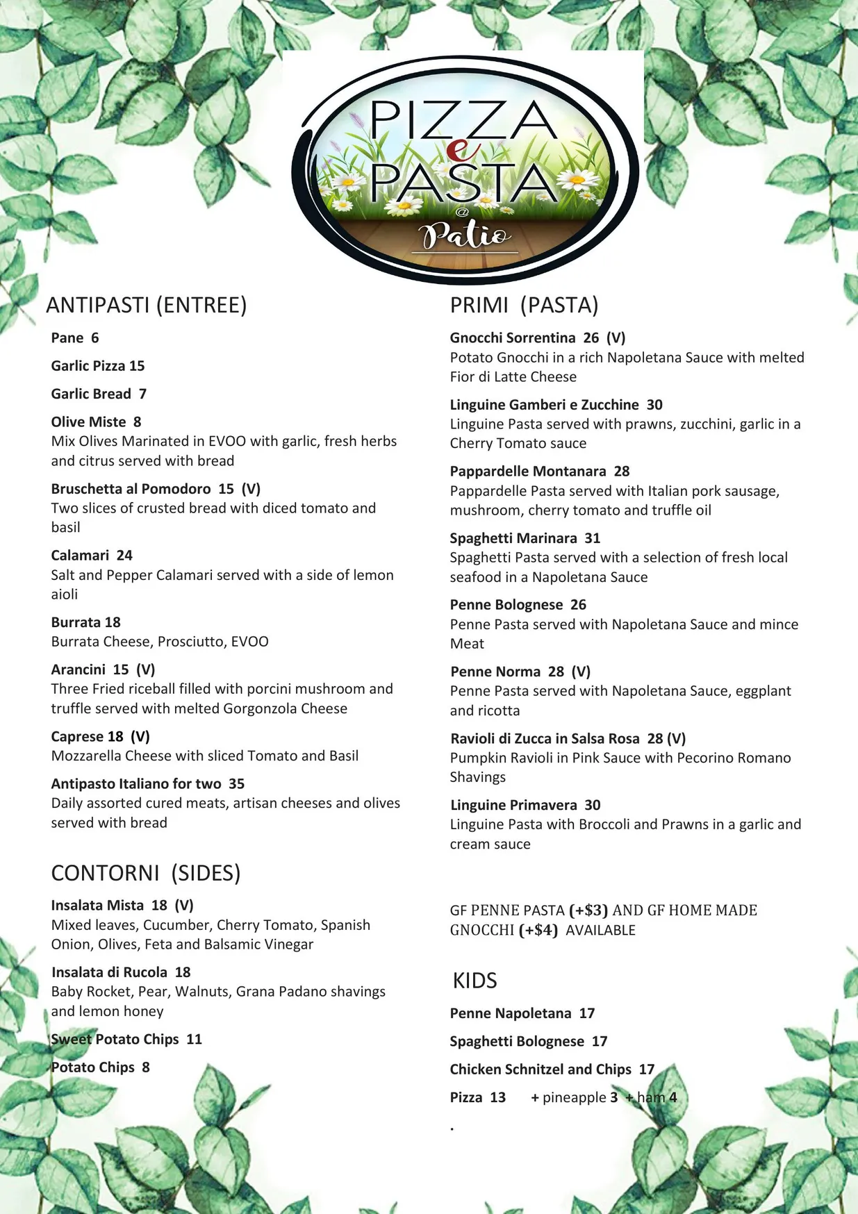 Patio @ Putney menu, page 4