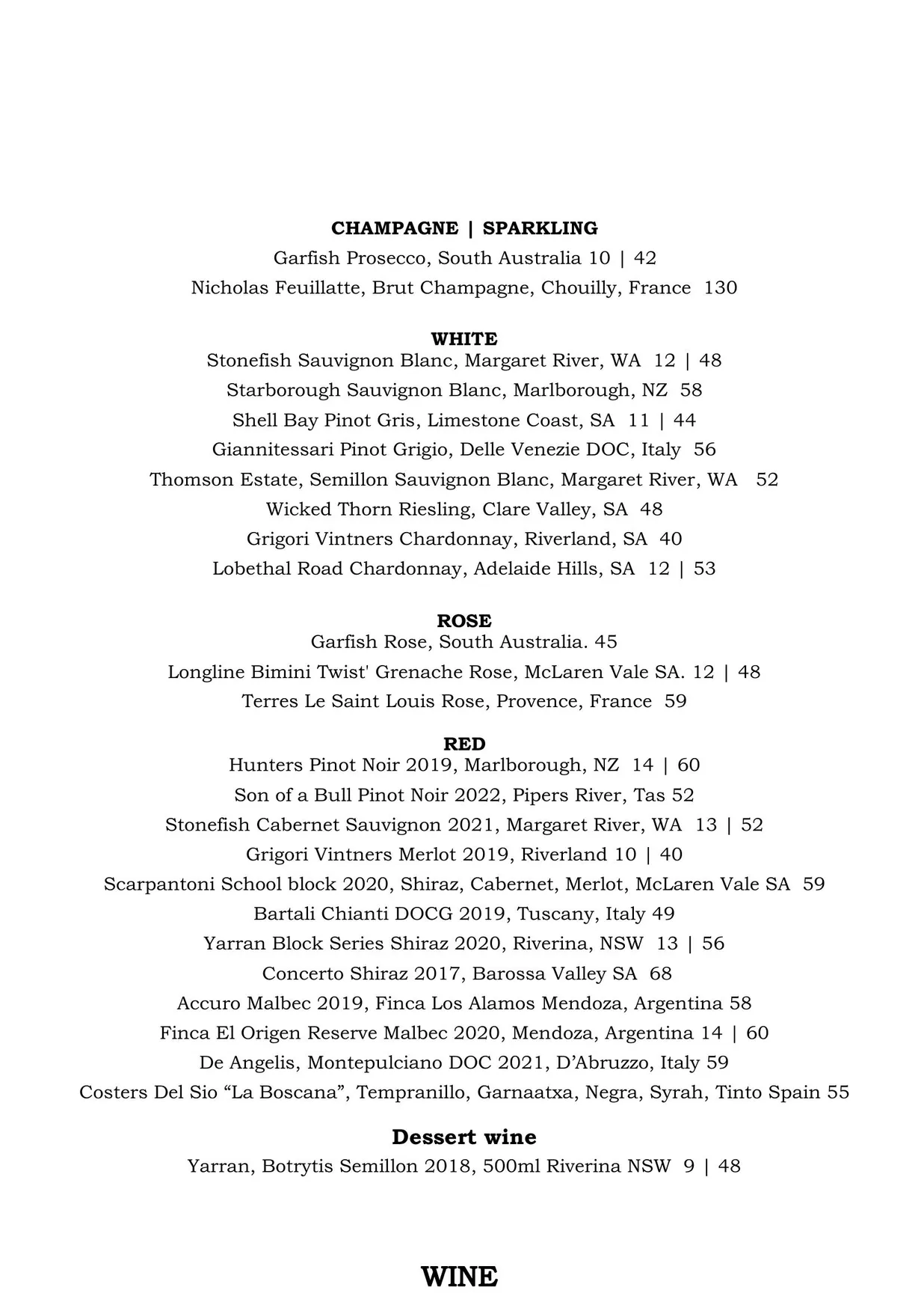 Roast Republic menu, page 3