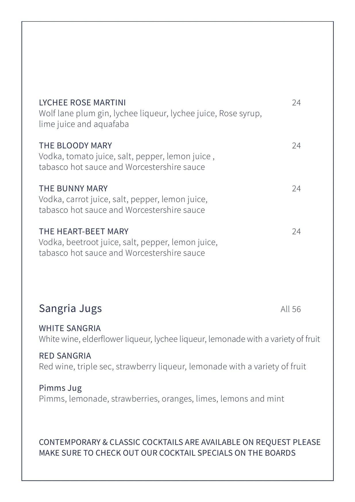 Dundee's on the Waterfront menu, page 16