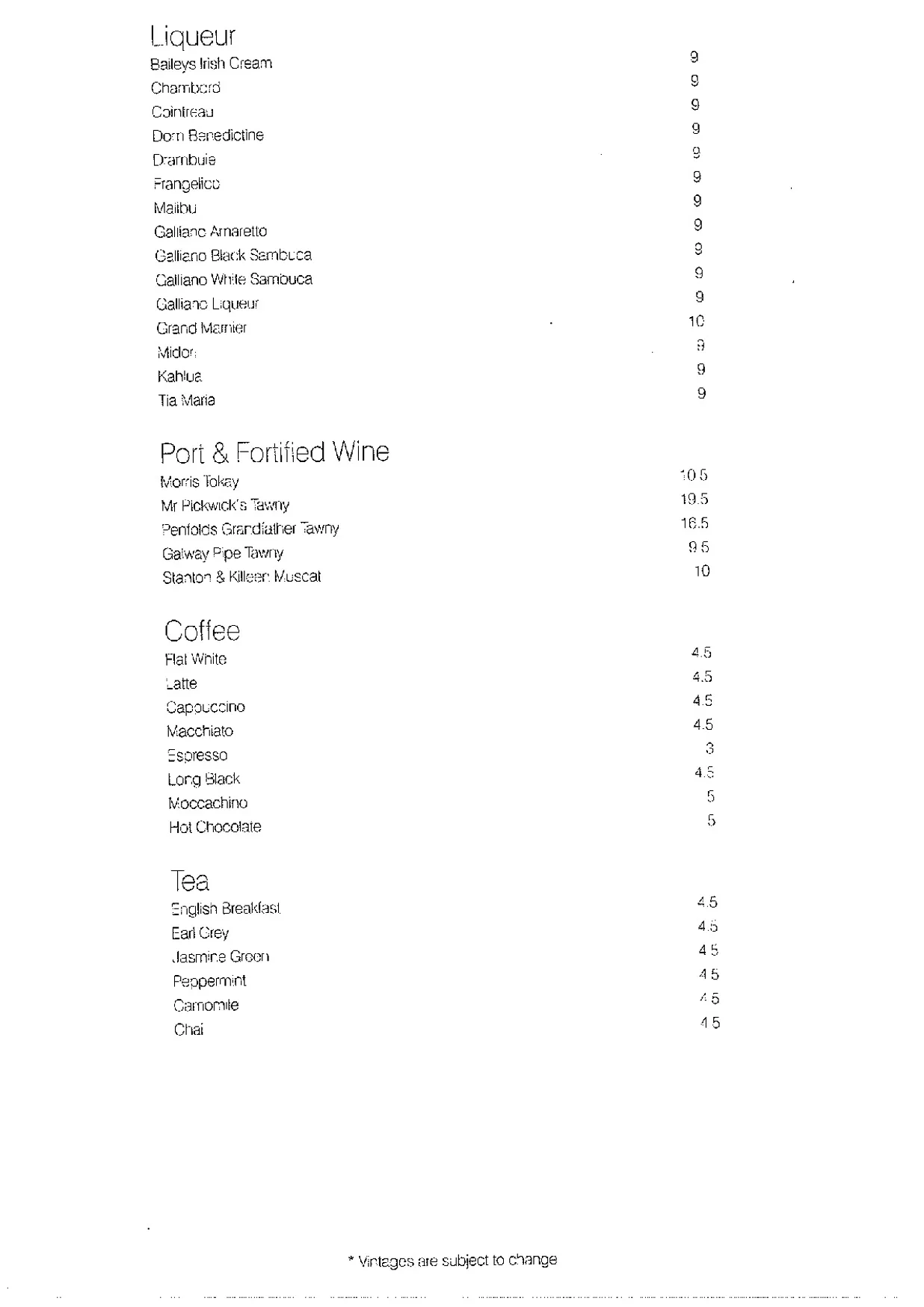 Waterfront Port Melbourne menu, page 9