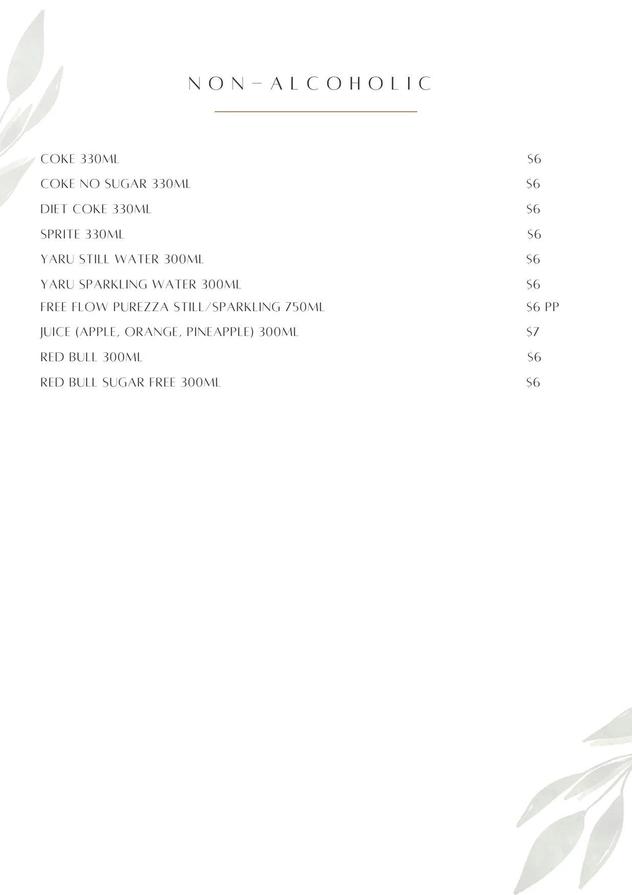 Windows Restaurant menu, page 11