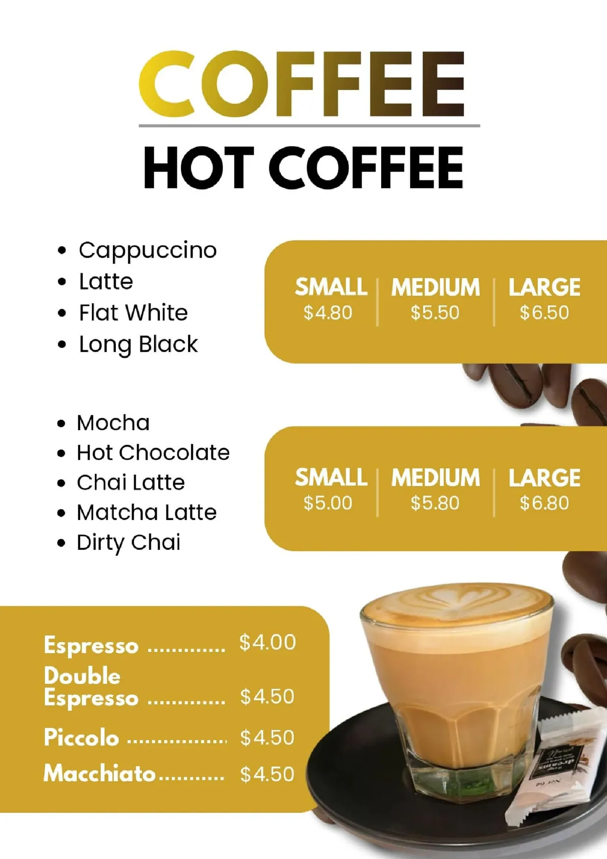 Freshbite Health Bar menu, page 3