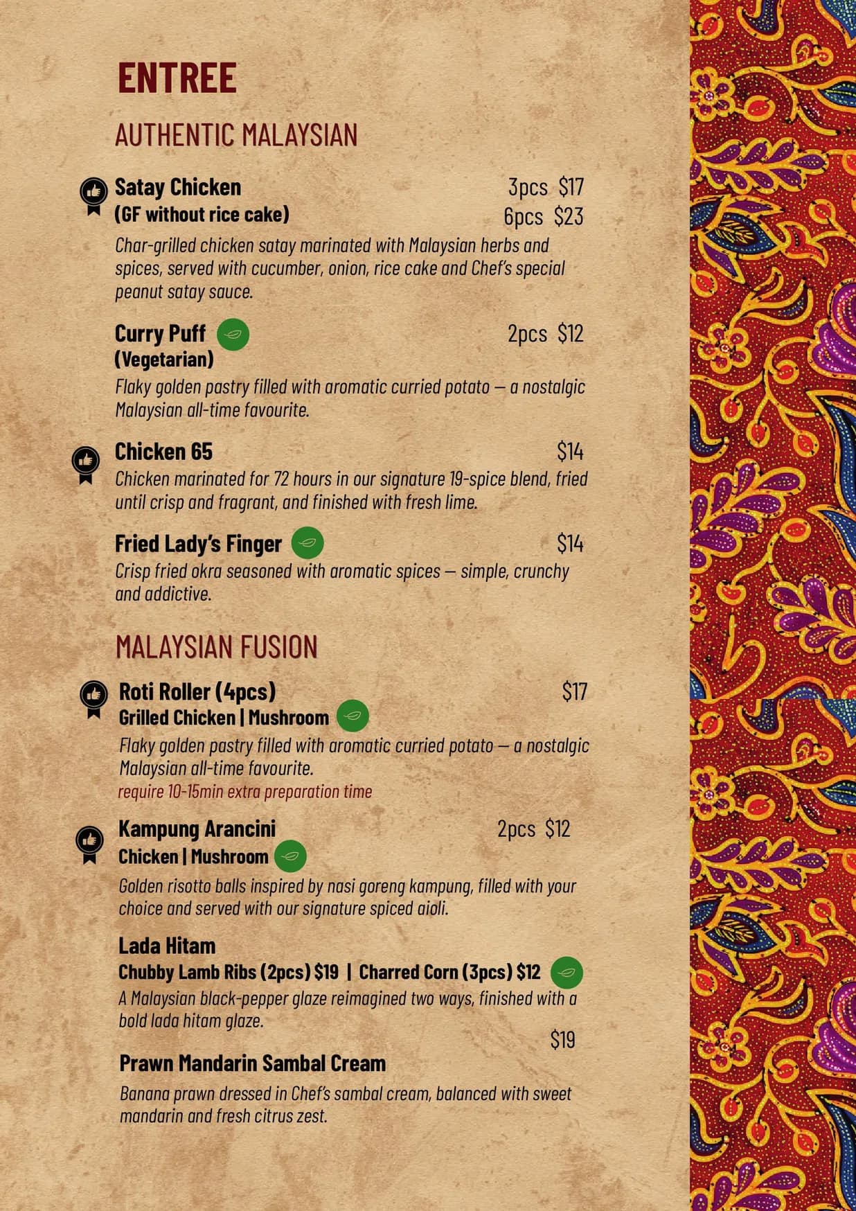 Canai by Roti Bar menu, page 3