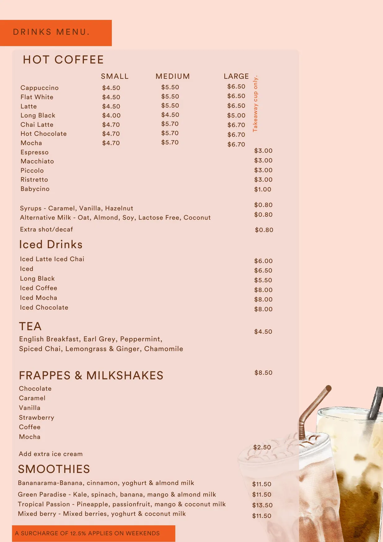 Jak + Hill menu, page 2