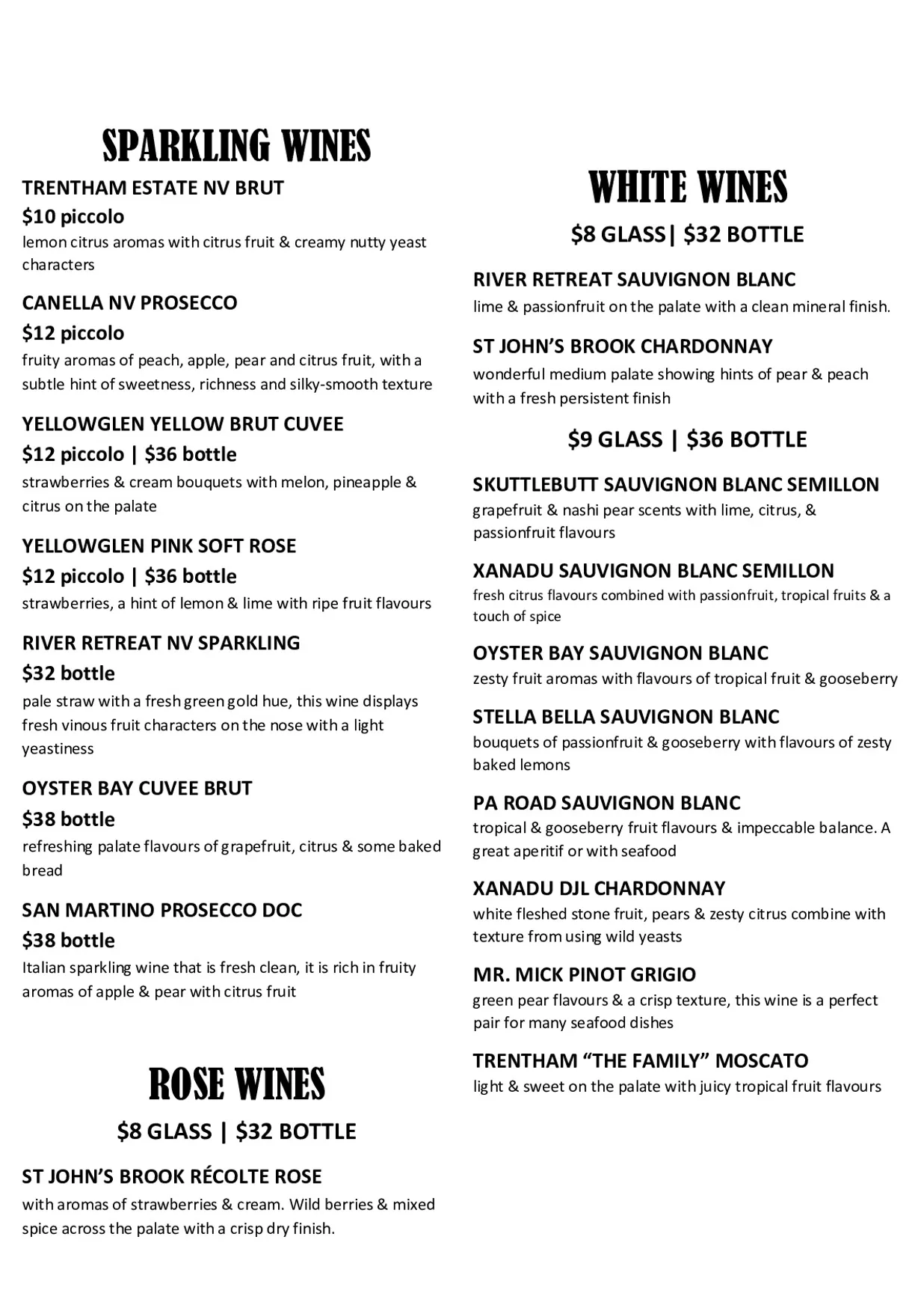 Barrelhouse Saloon & Eatery - O'Connor menu, page 5