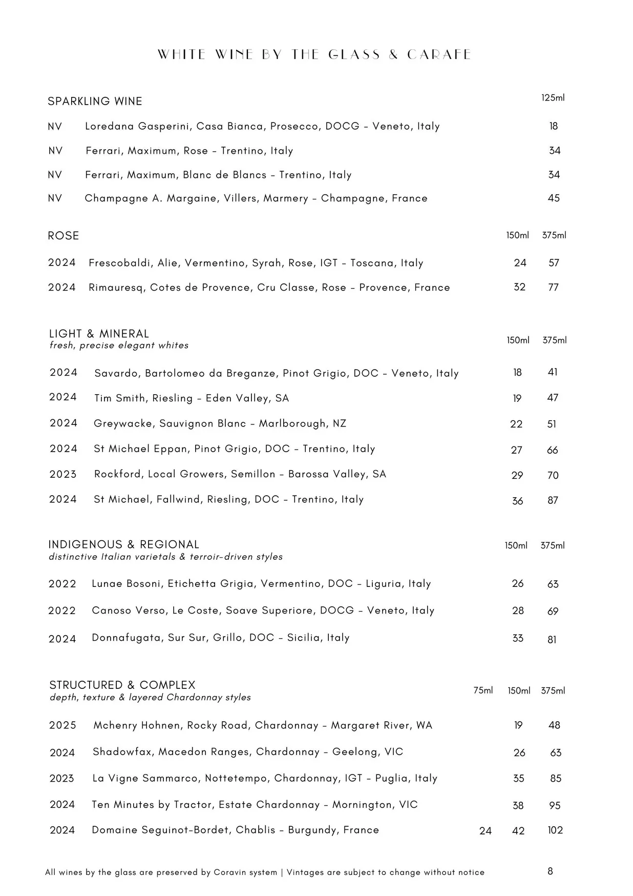 Antica menu, page 12