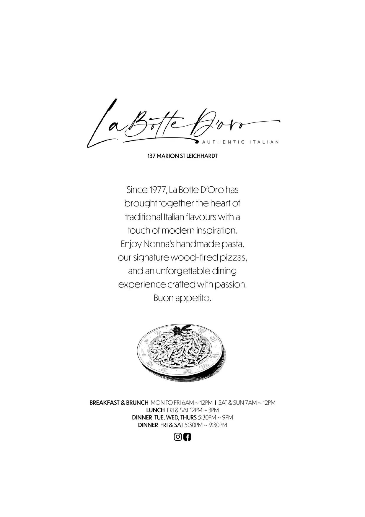 La Botte D'Oro menu, page 3