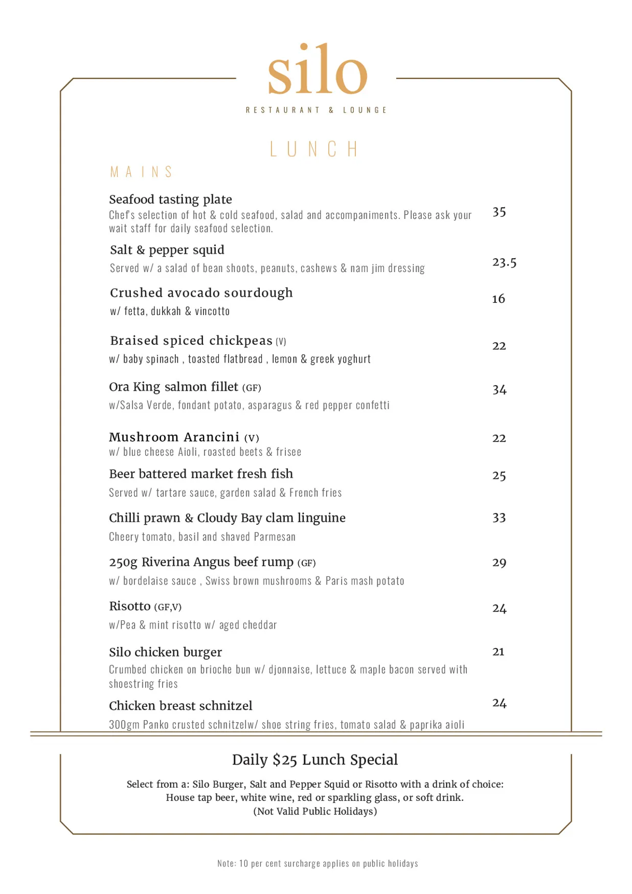 Silo Restaurant & Lounge menu, page 4