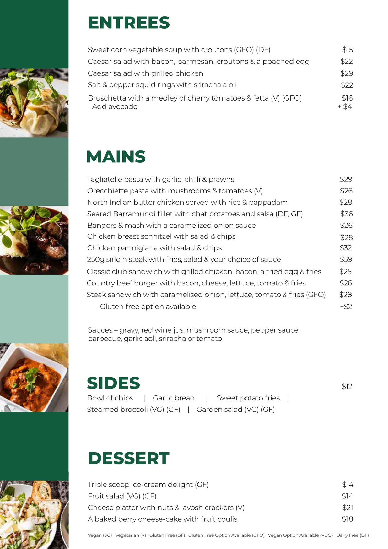 Sirocco Restaurant & Bar menu, page 14