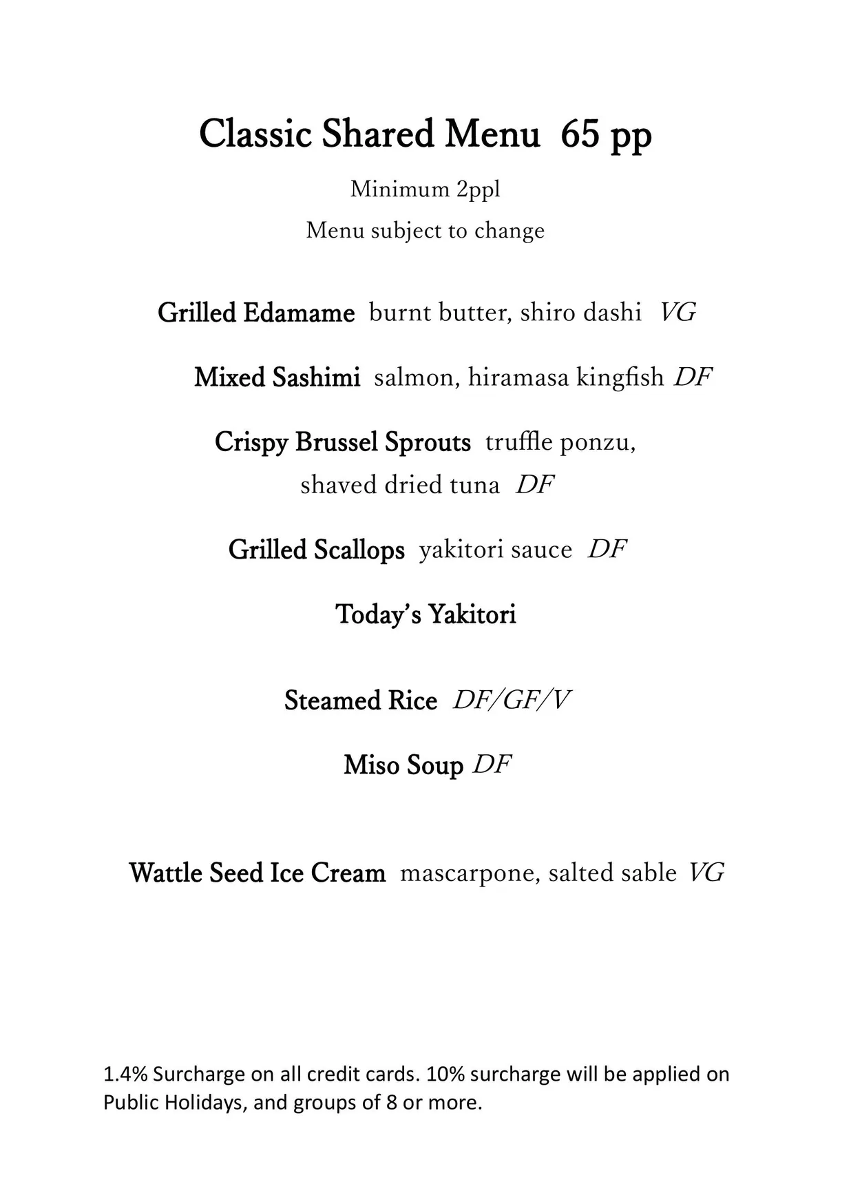 Izakaya Umina menu, page 5