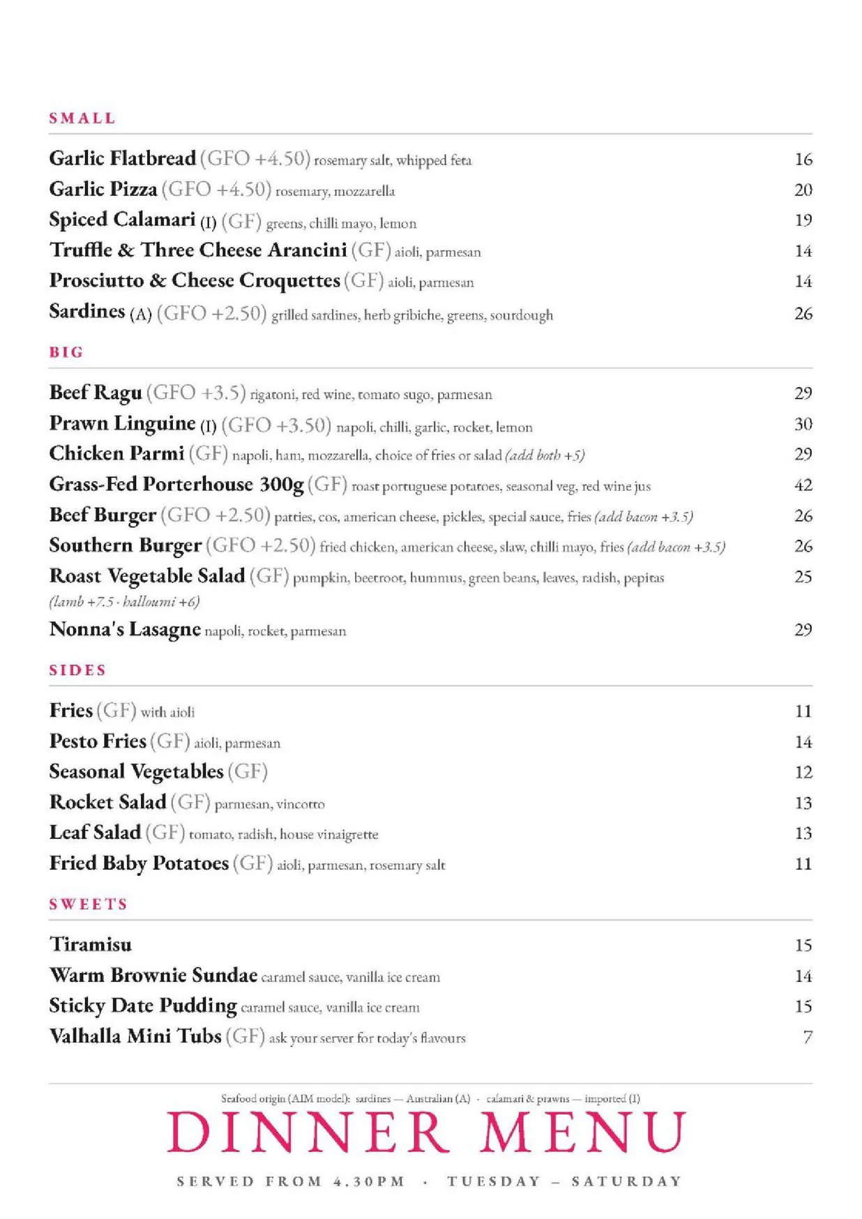 Smolt Kitchen menu, page 4