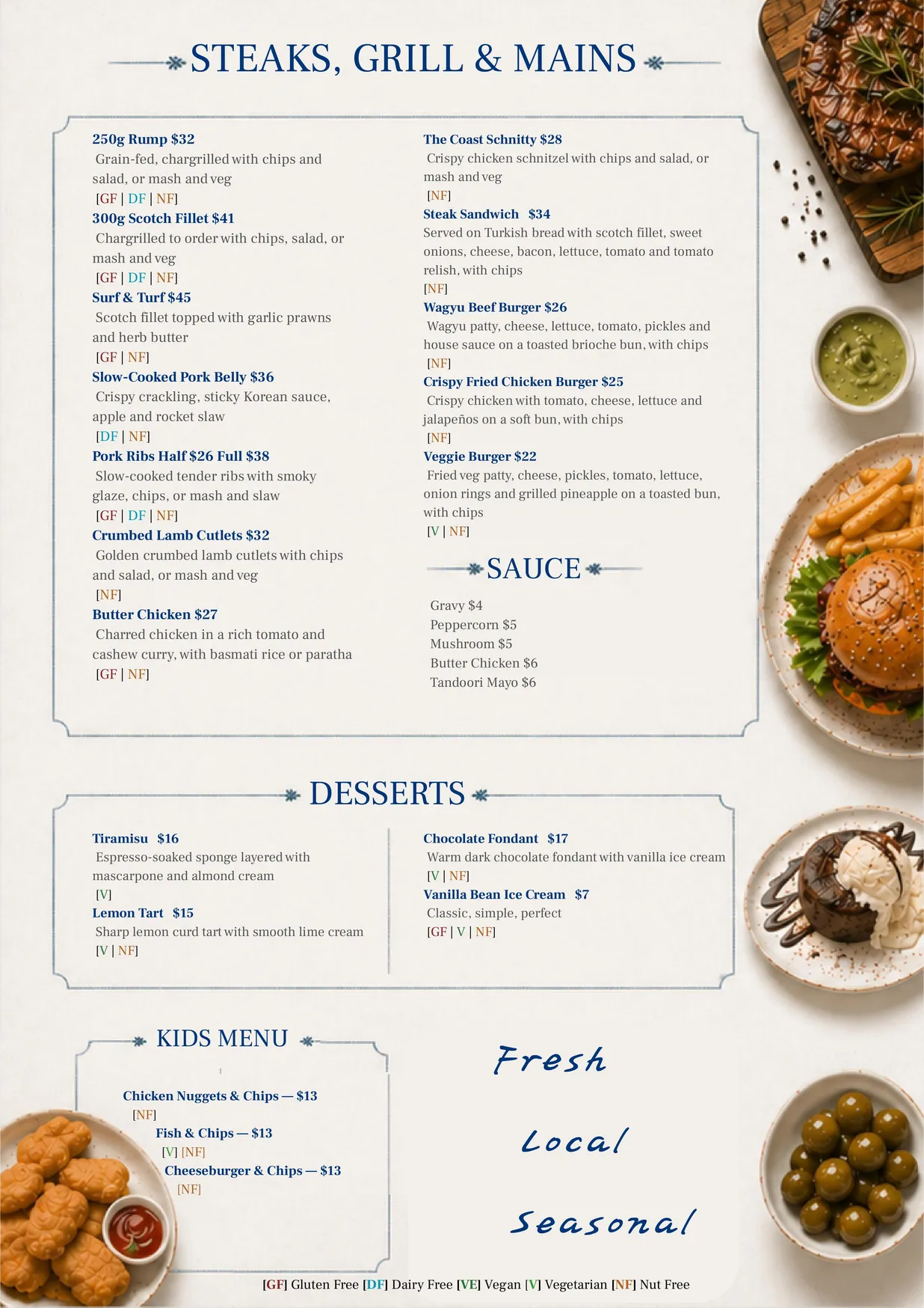 The Mark Hotel menu, page 2