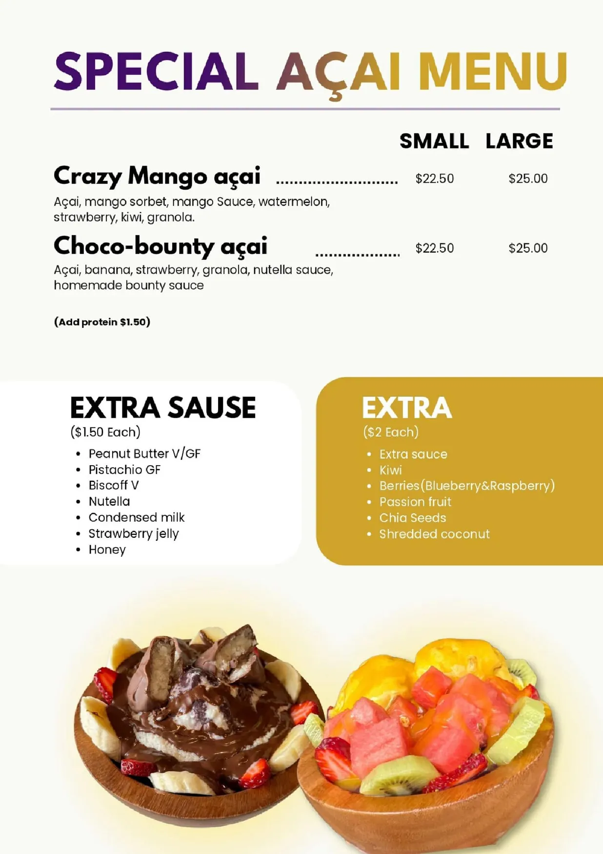 Freshbite Health Bar menu, page 7