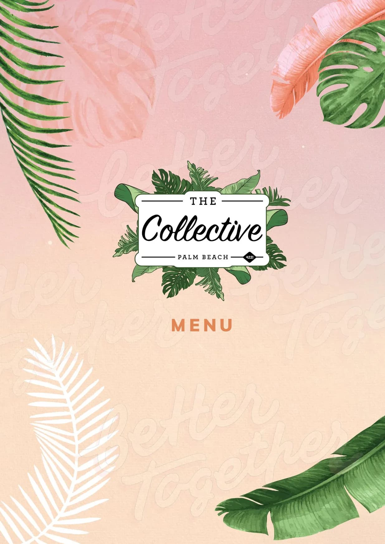 The Collective menu, page 1