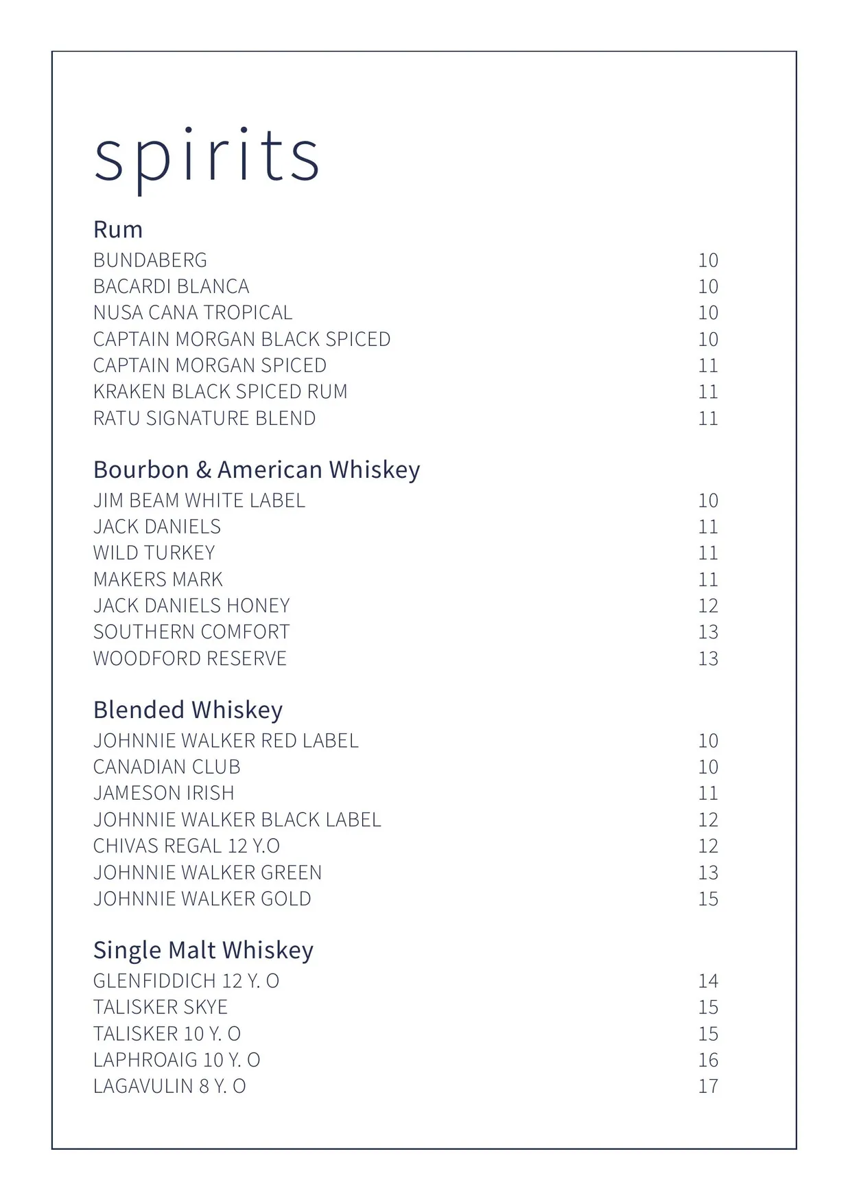 Dundee's on the Waterfront menu, page 18