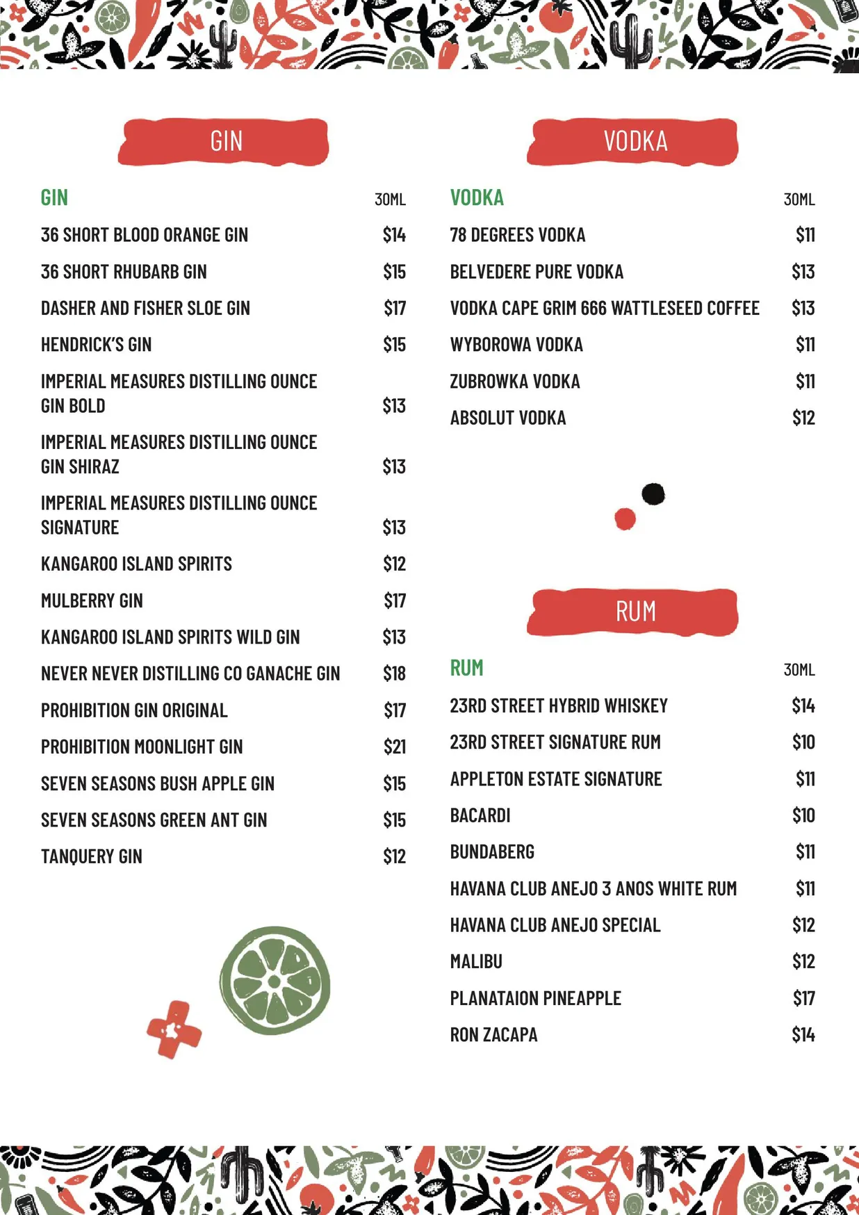 Mamacita Bar and Restaurant menu, page 5