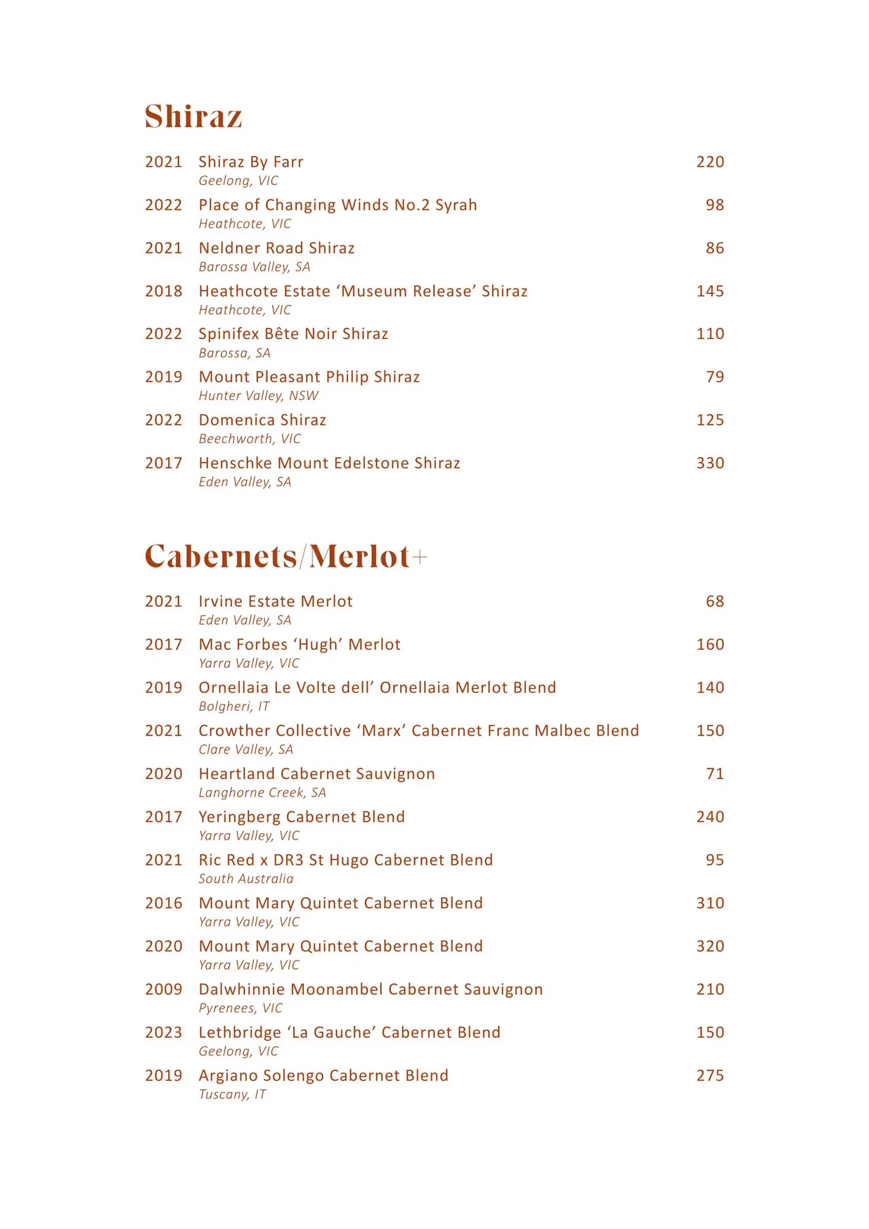 Luci menu, page 13