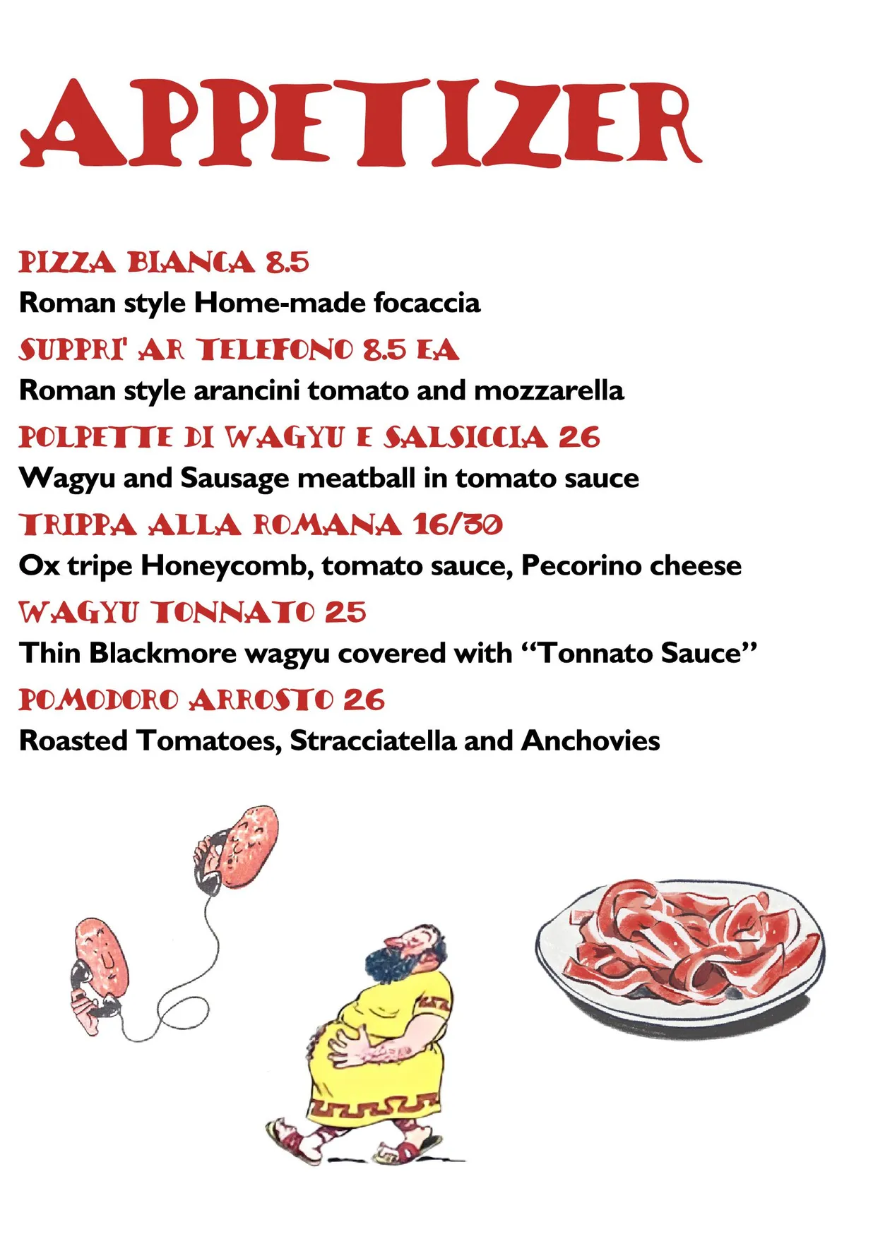 Norcino menu, page 3