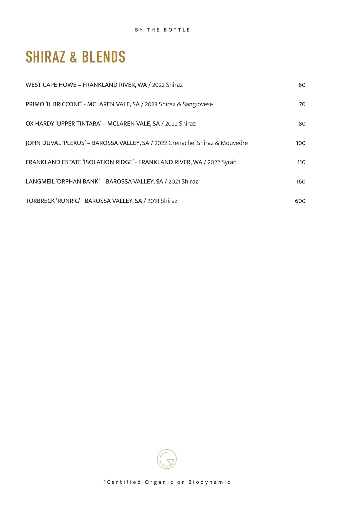 Gemelli Italian menu, page 25